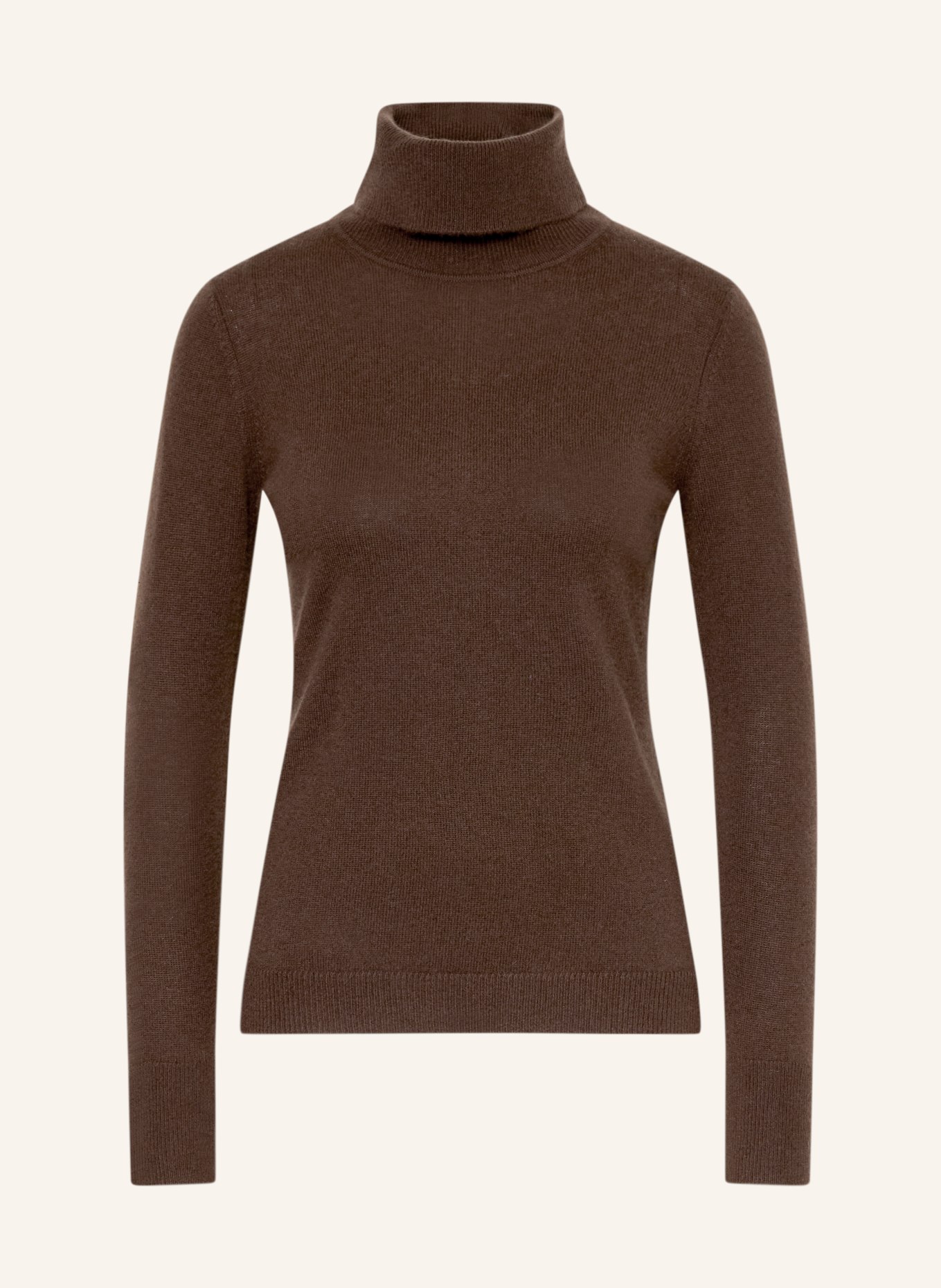 darling harbour Rollkragenpullover aus Cashmere: DARK BROWN