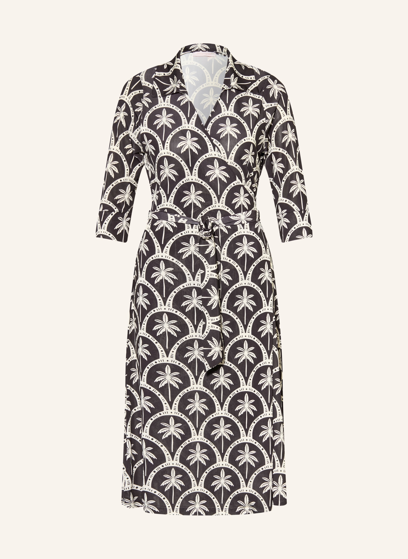 marivie BISOU! wrap dress made from jersey: BLACK / WHITE