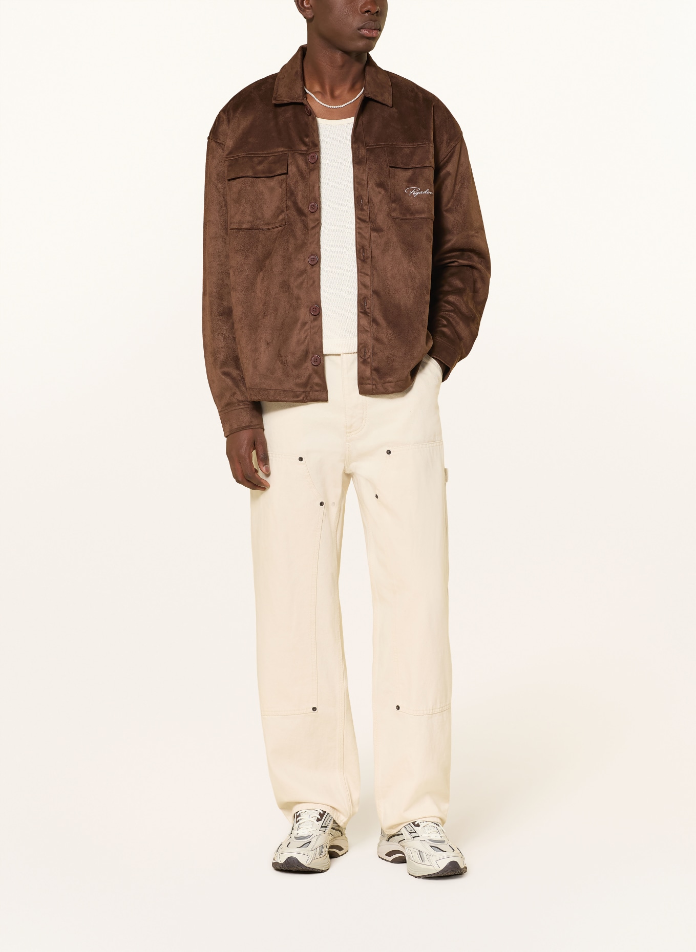 PEGADOR Overjacket MADIKERI in Lederoptik: DUNKELBRAUN