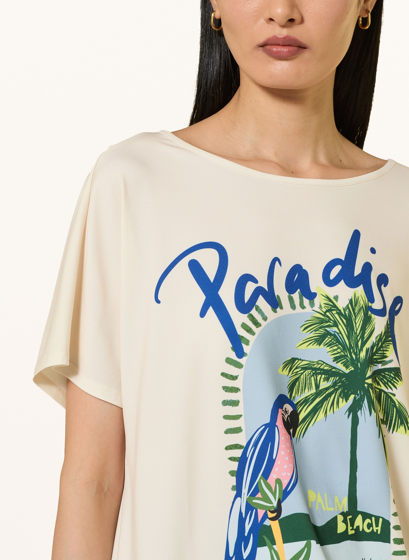 Miss Lagotte blouse shirt: CREAM / GREEN / BLUE
