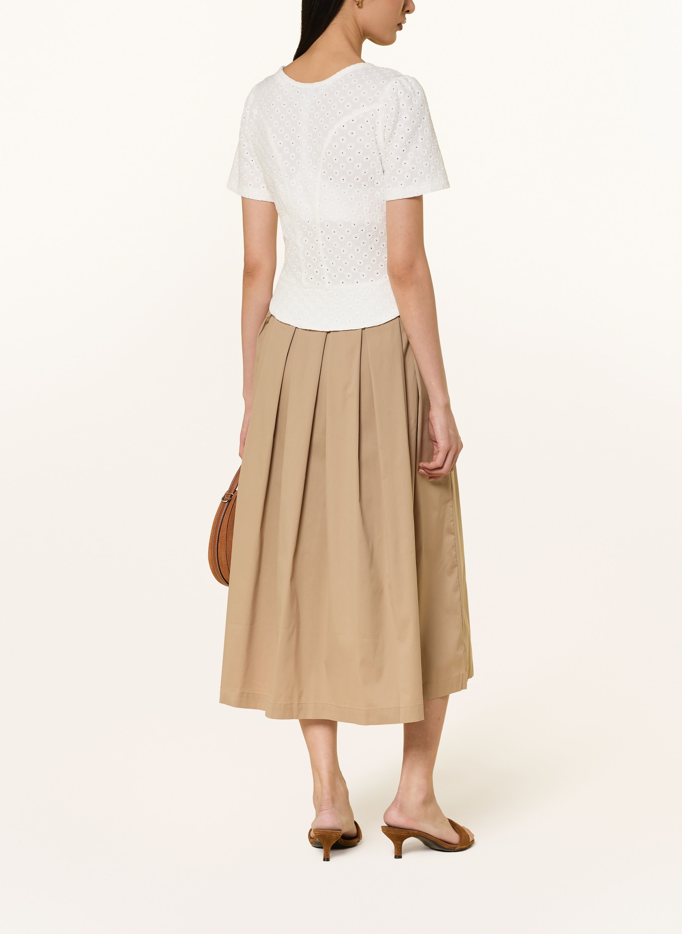 Hammerschmid MANUELA traditional blouse with openwork lace: WHITE