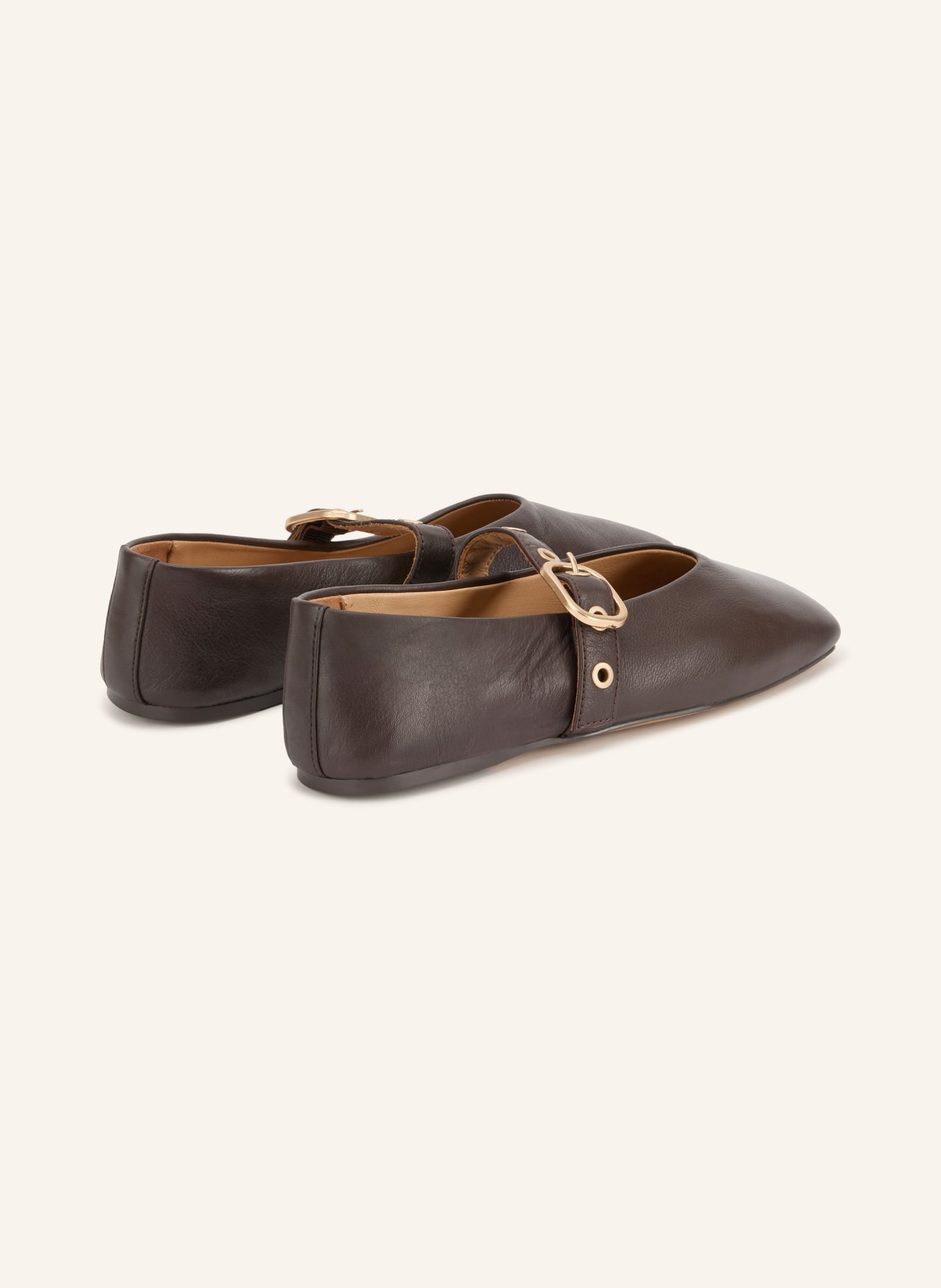 INUOVO Mary Jane-ballerina's: MARRON FONCÉ