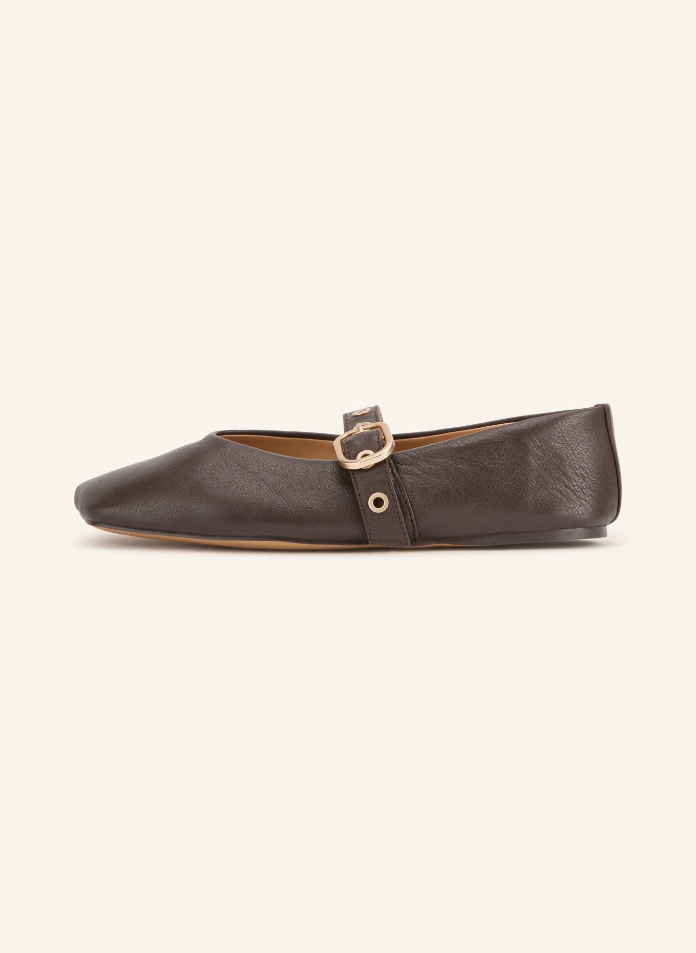 INUOVO Mary Jane-ballerina's: MARRON FONCÉ