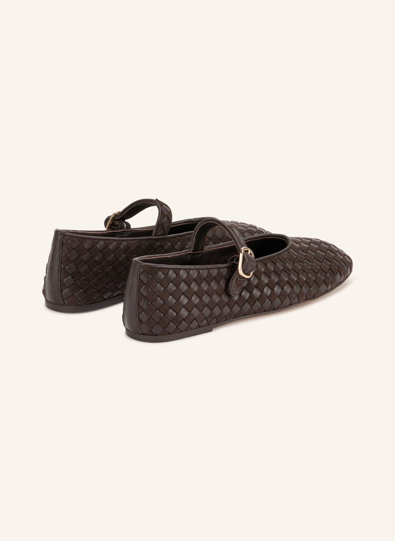 INUOVO Mary Jane ballerinas: DARK BROWN / GOLD