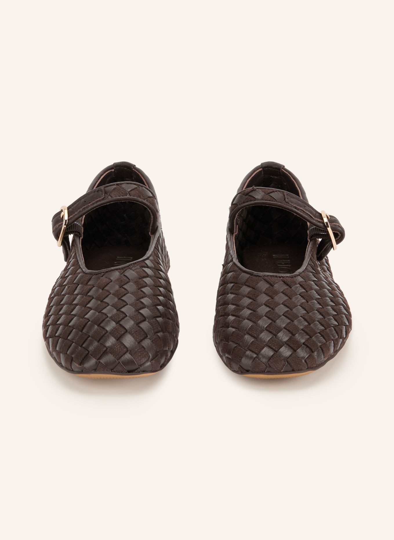 INUOVO Mary Jane ballerinas: DARK BROWN / GOLD