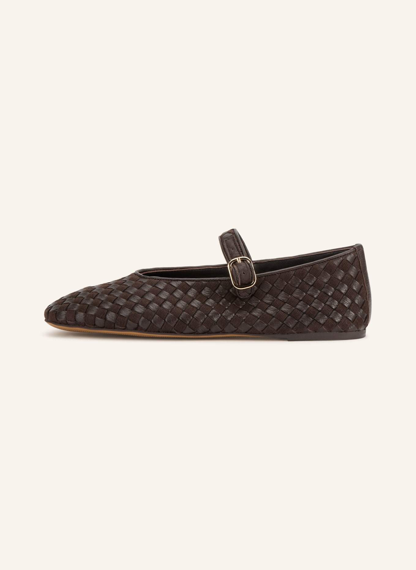 INUOVO Mary Jane ballerinas: DARK BROWN / GOLD