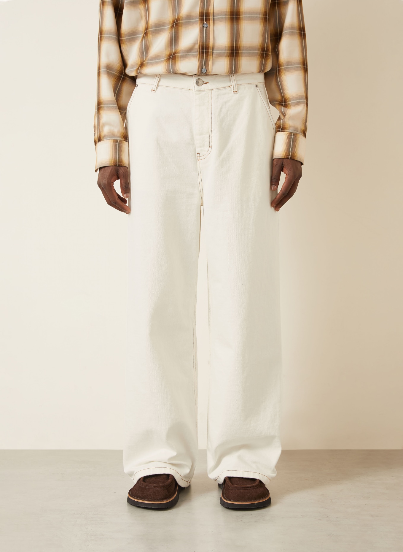 AMI PARIS Džíny Regular Fit: 136  BLANC CREME