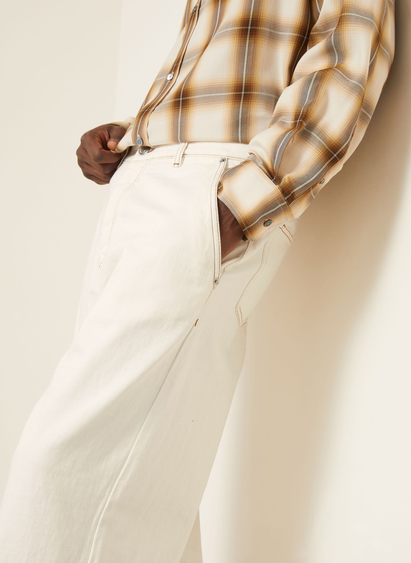 AMI PARIS Džíny Regular Fit: 136  BLANC CREME