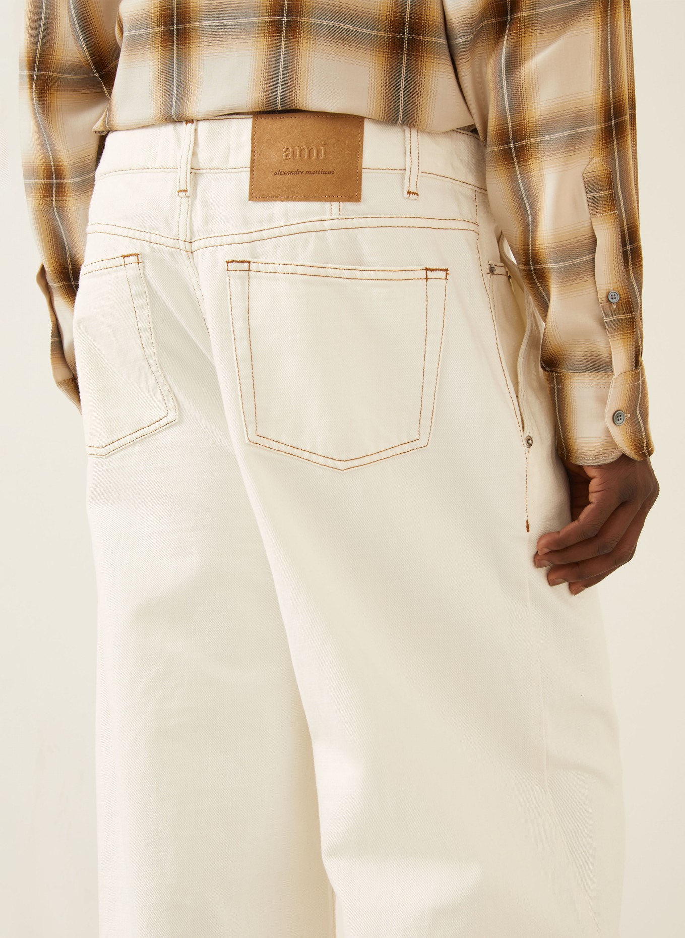 AMI PARIS Džíny Regular Fit: 136  BLANC CREME