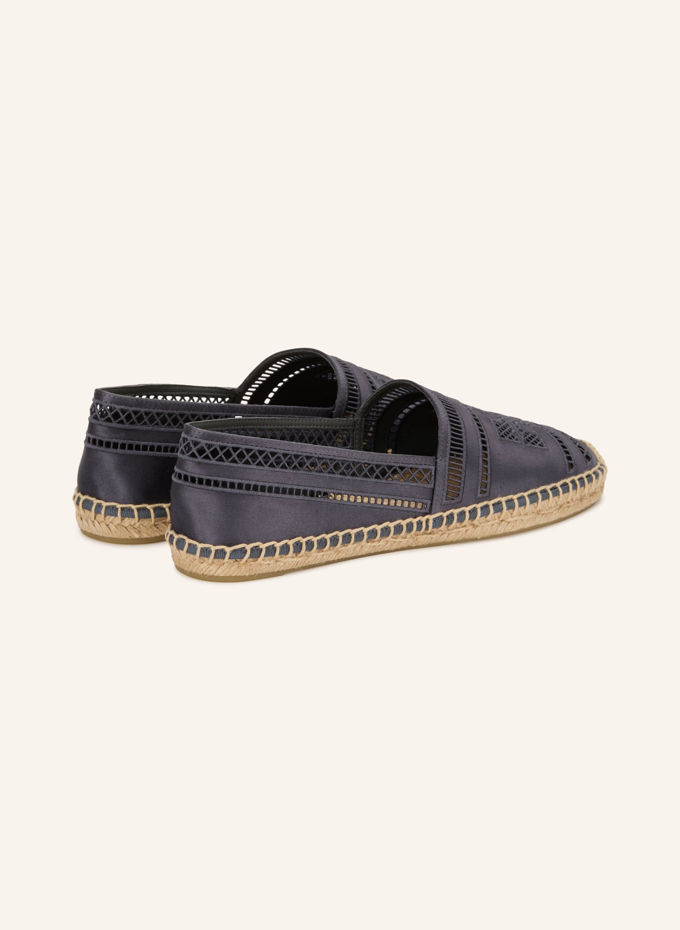 TORY BURCH Espadrilles OPEN WEAVE: DUNKELBLAU / BEIGE