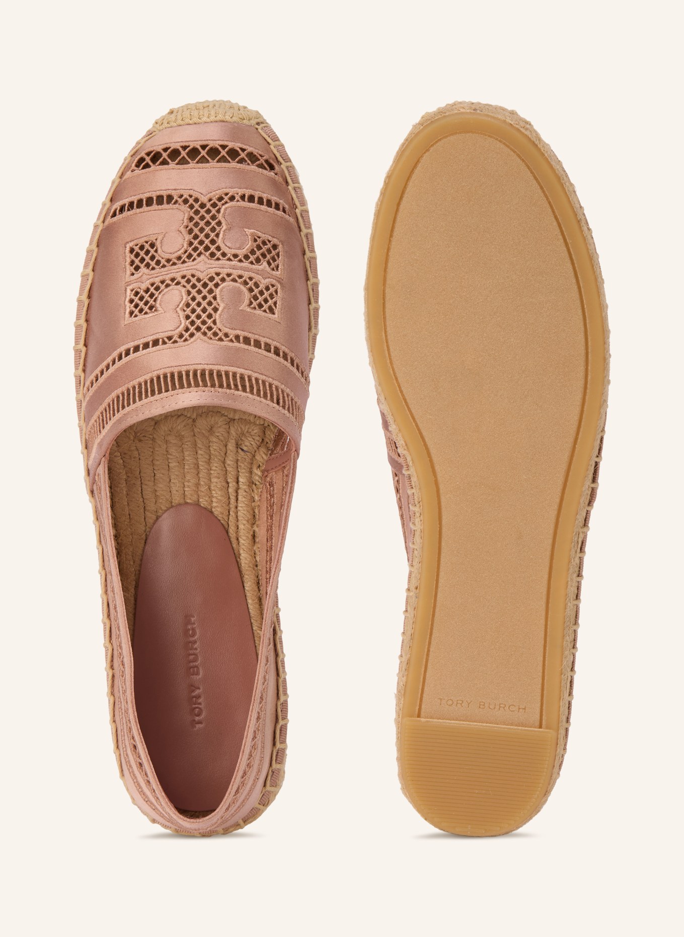 TORY BURCH Espadrilles OPEN WEAVE: ROSÉGOLD / HELLBRAUN