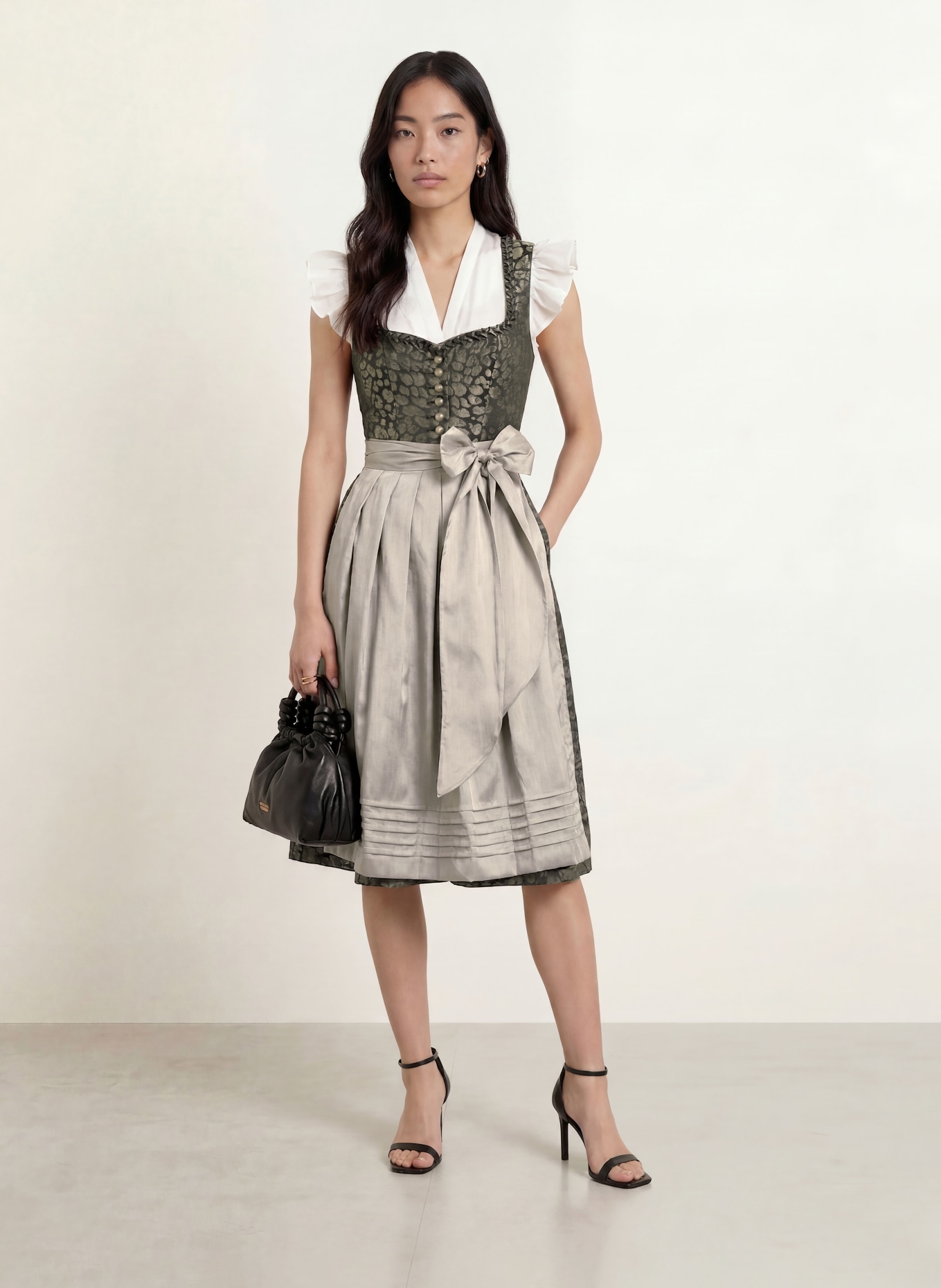 KRÜGER Dirndl: DUNKELGRAU / SILBER / GRAU
