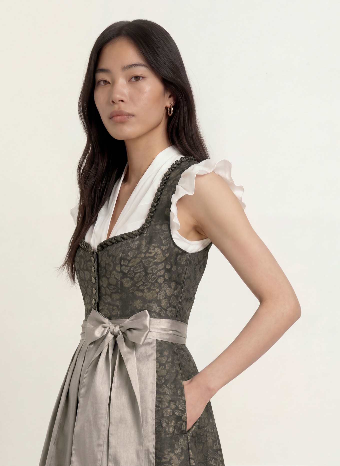 KRÜGER Dirndl: DUNKELGRAU / SILBER / GRAU