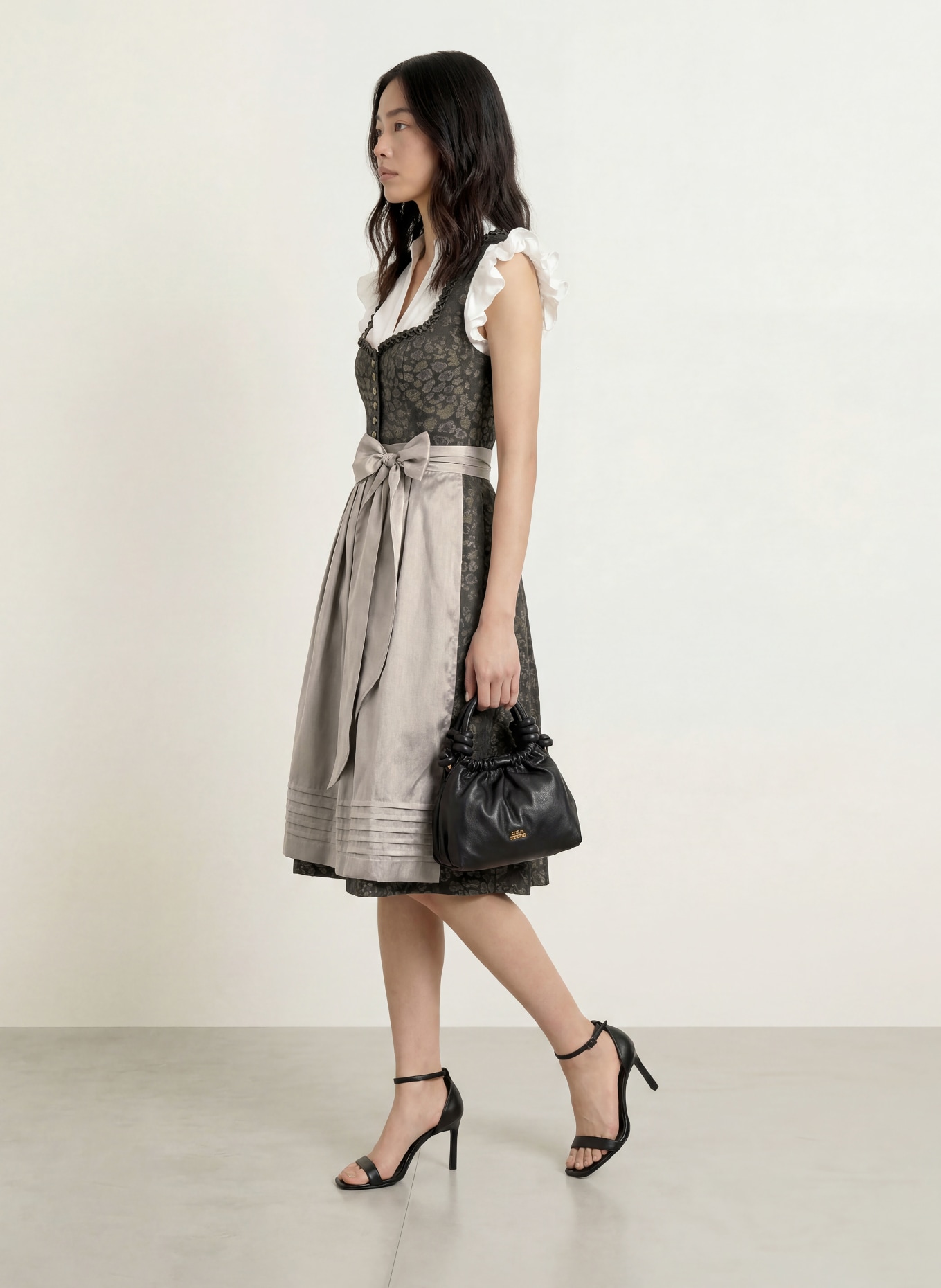 KRÜGER Dirndl: DUNKELGRAU / SILBER / GRAU