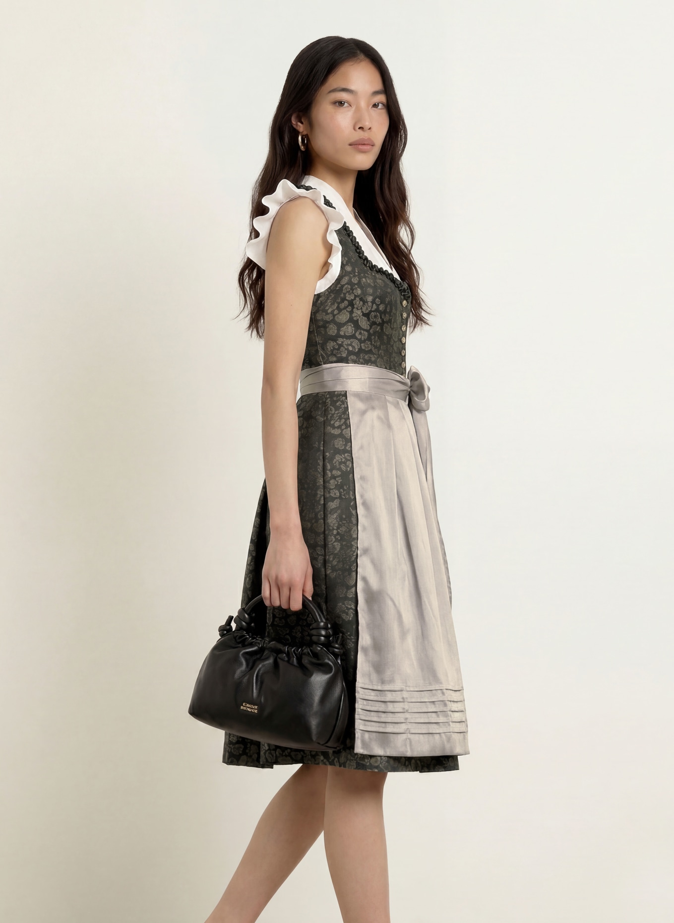 KRÜGER Dirndl: DUNKELGRAU / SILBER / GRAU