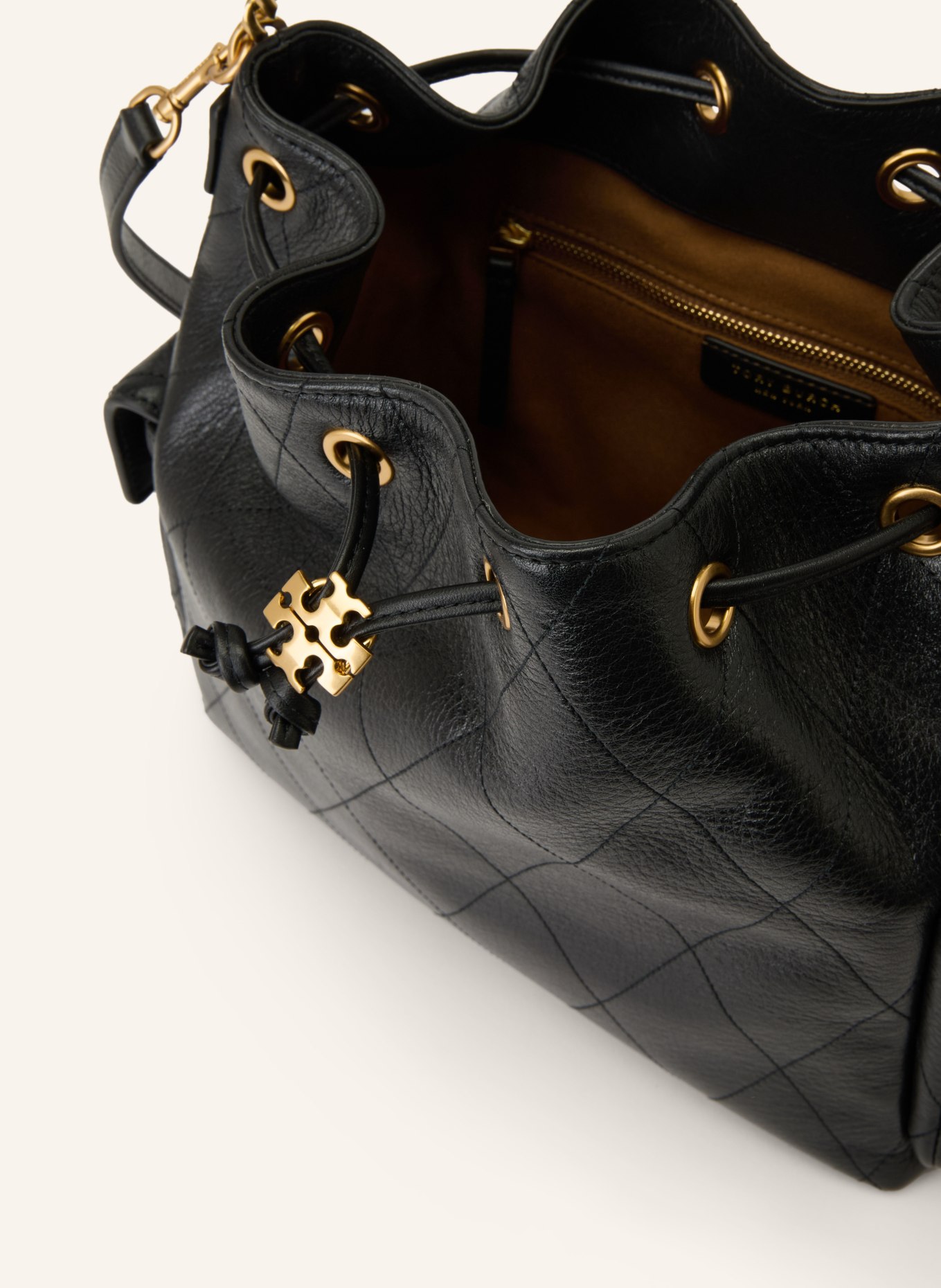TORY BURCH Sac cabas CHARLIE: NOIR / OR