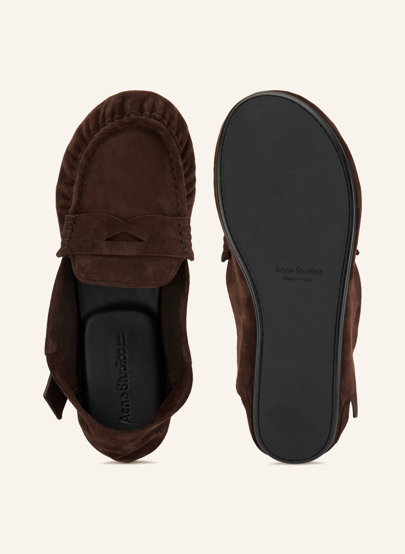 Acne Studios Penny loafers: DARK BROWN
