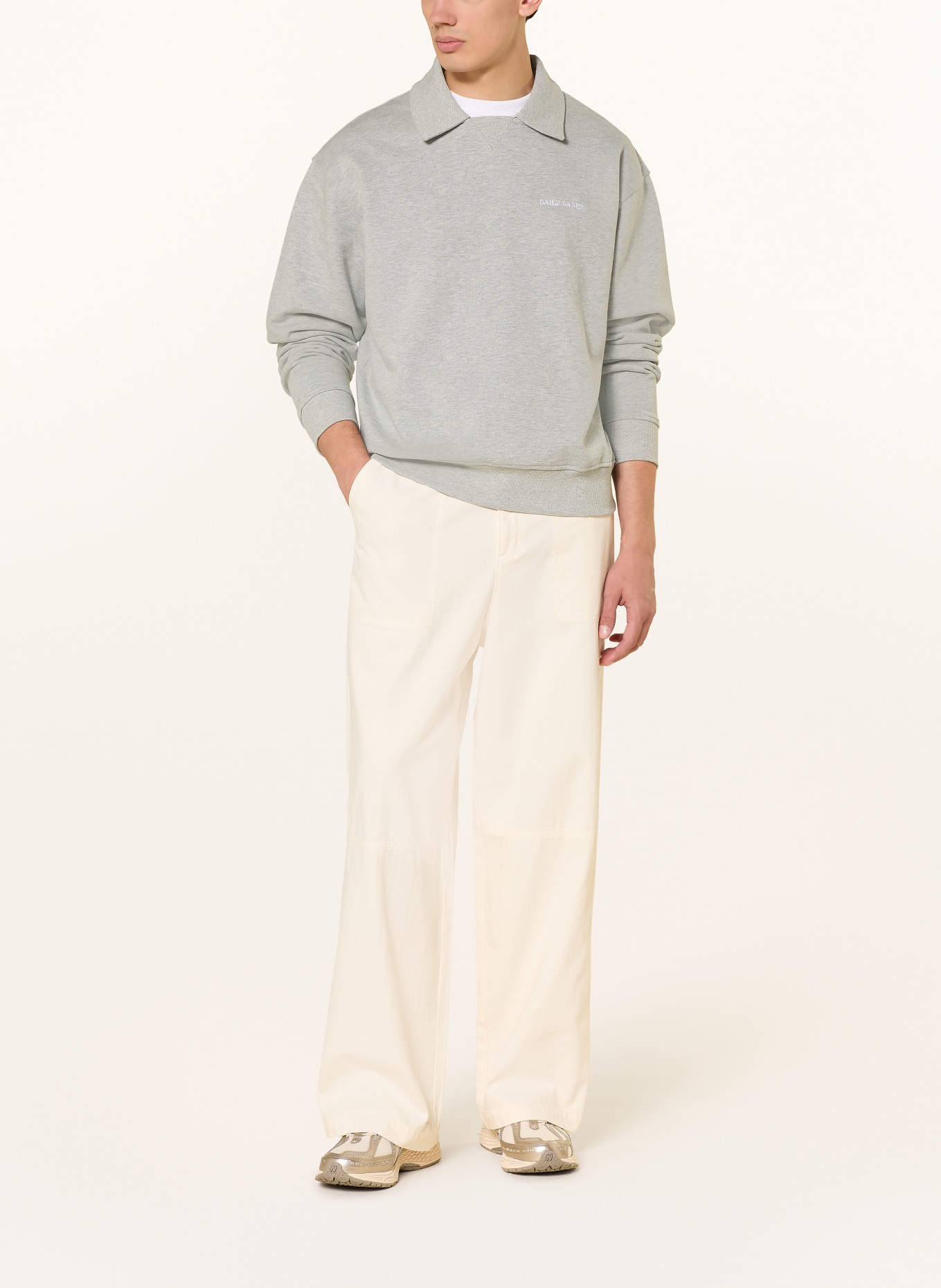 DAILY PAPER Oversized-Sweatshirt DIAS: GRAU