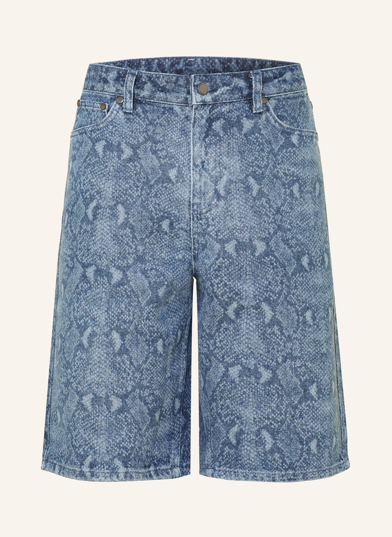 DAILY PAPER SNAKE LASER denim shorts: BLUE