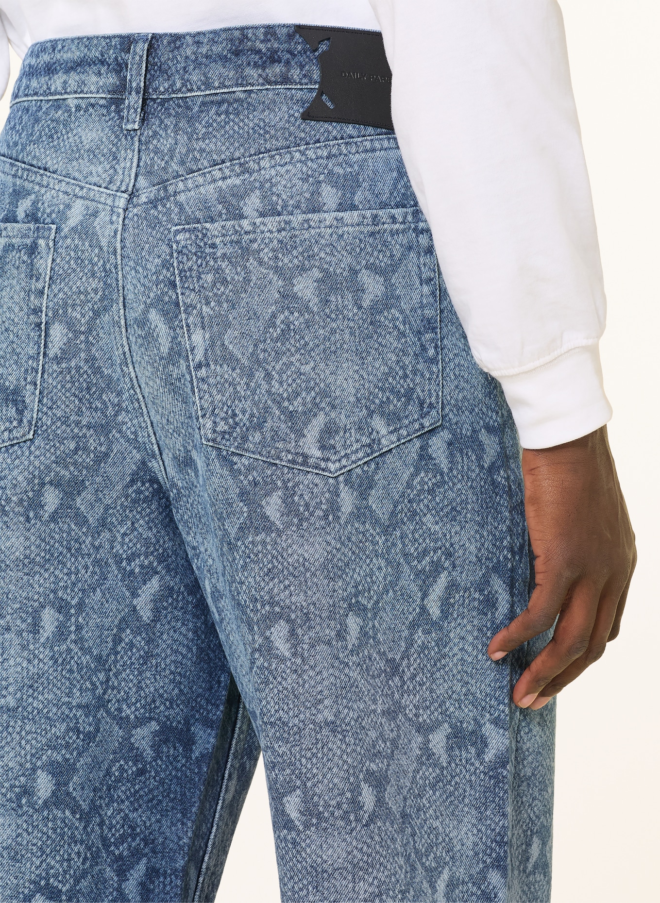 DAILY PAPER SNAKE LASER denim shorts: BLUE
