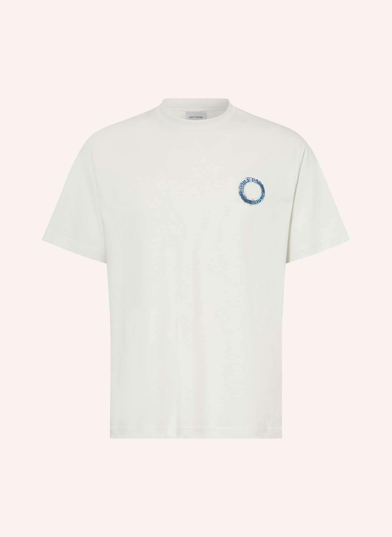 DAILY PAPER T-Shirt ORBIT DRIFT: CREME / BLAU