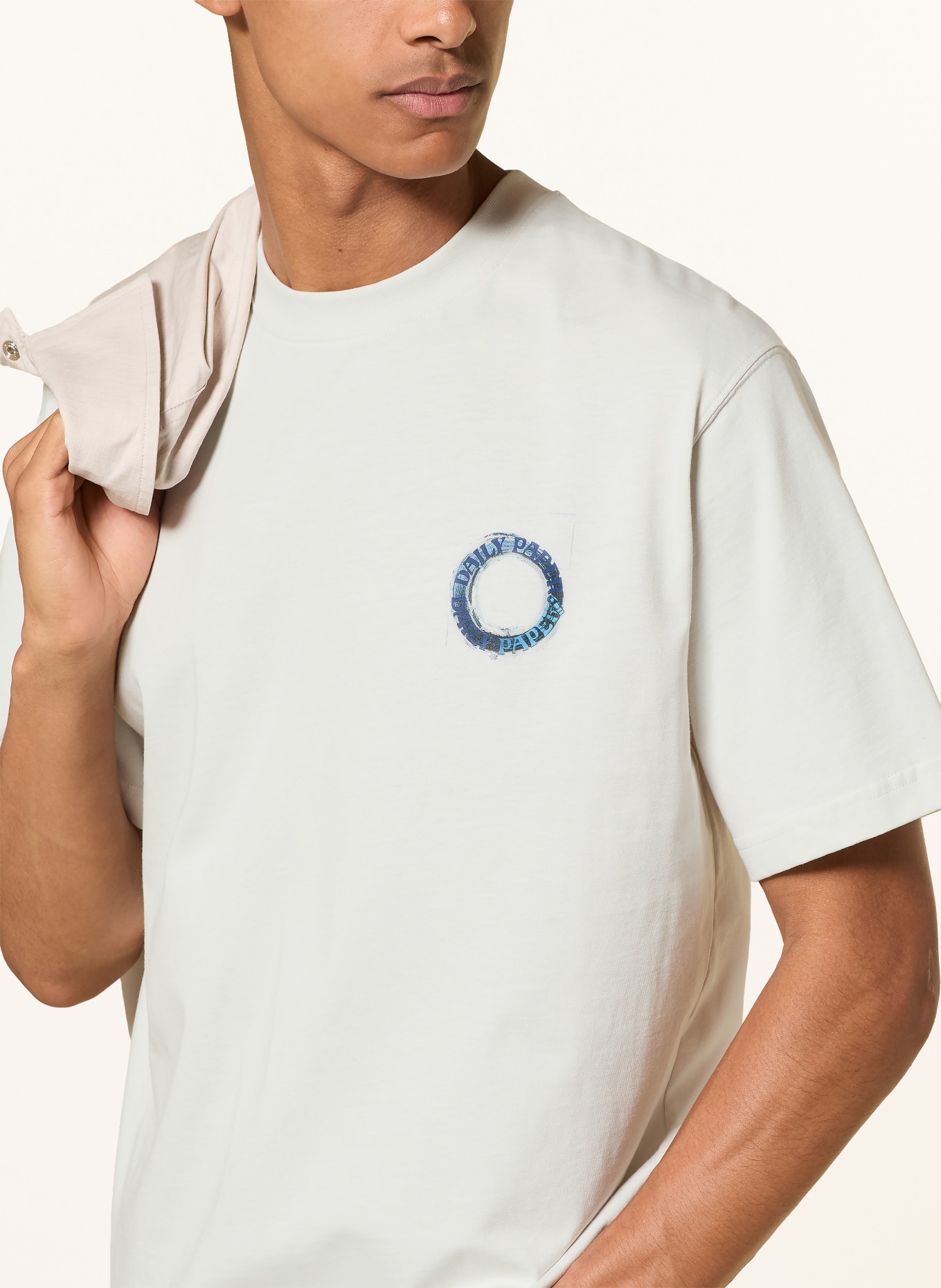 DAILY PAPER T-Shirt ORBIT DRIFT: CREME / BLAU