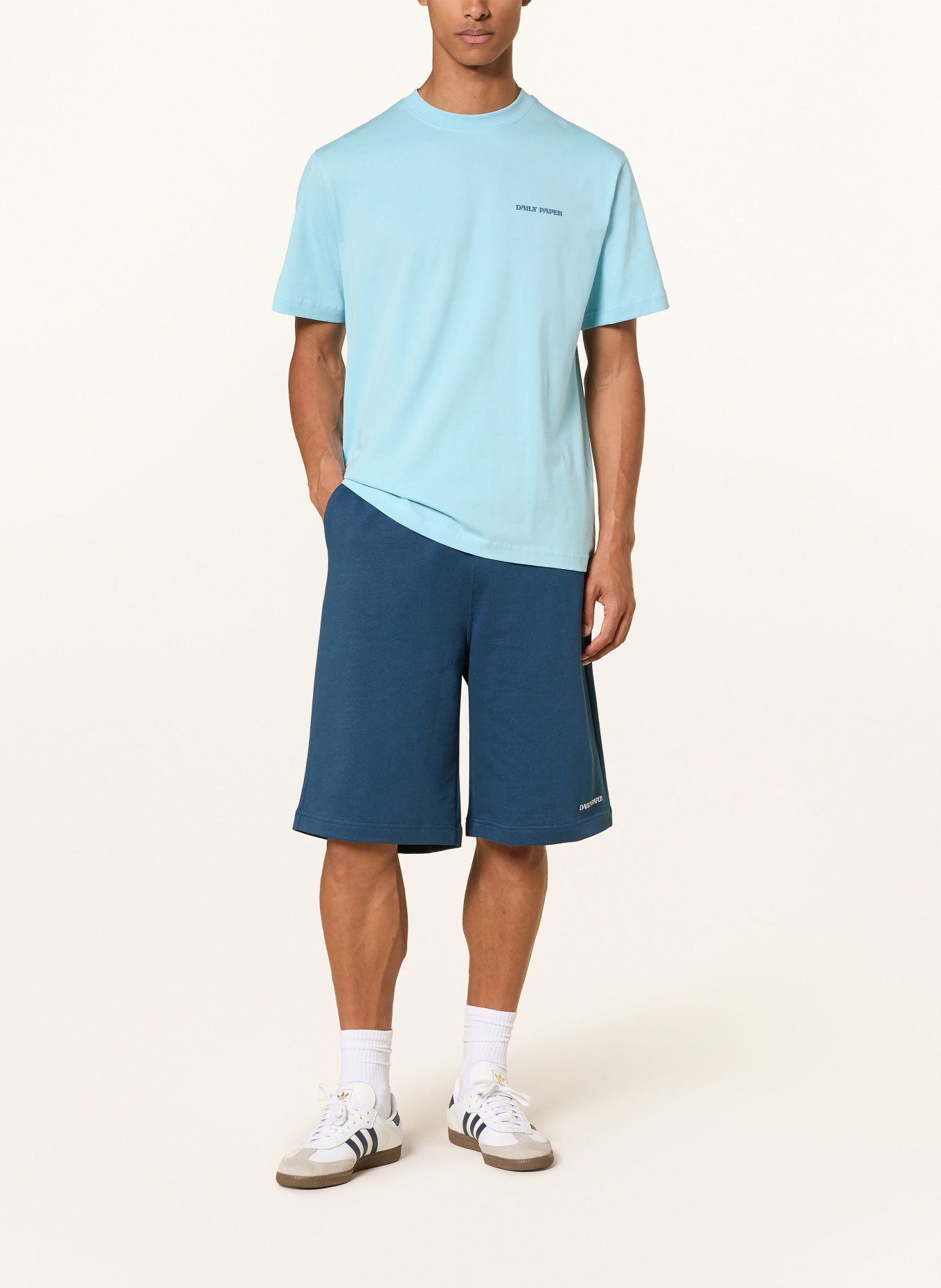 DAILY PAPER T-Shirt SAFARY RALLY: TÜRKIS / BLAU