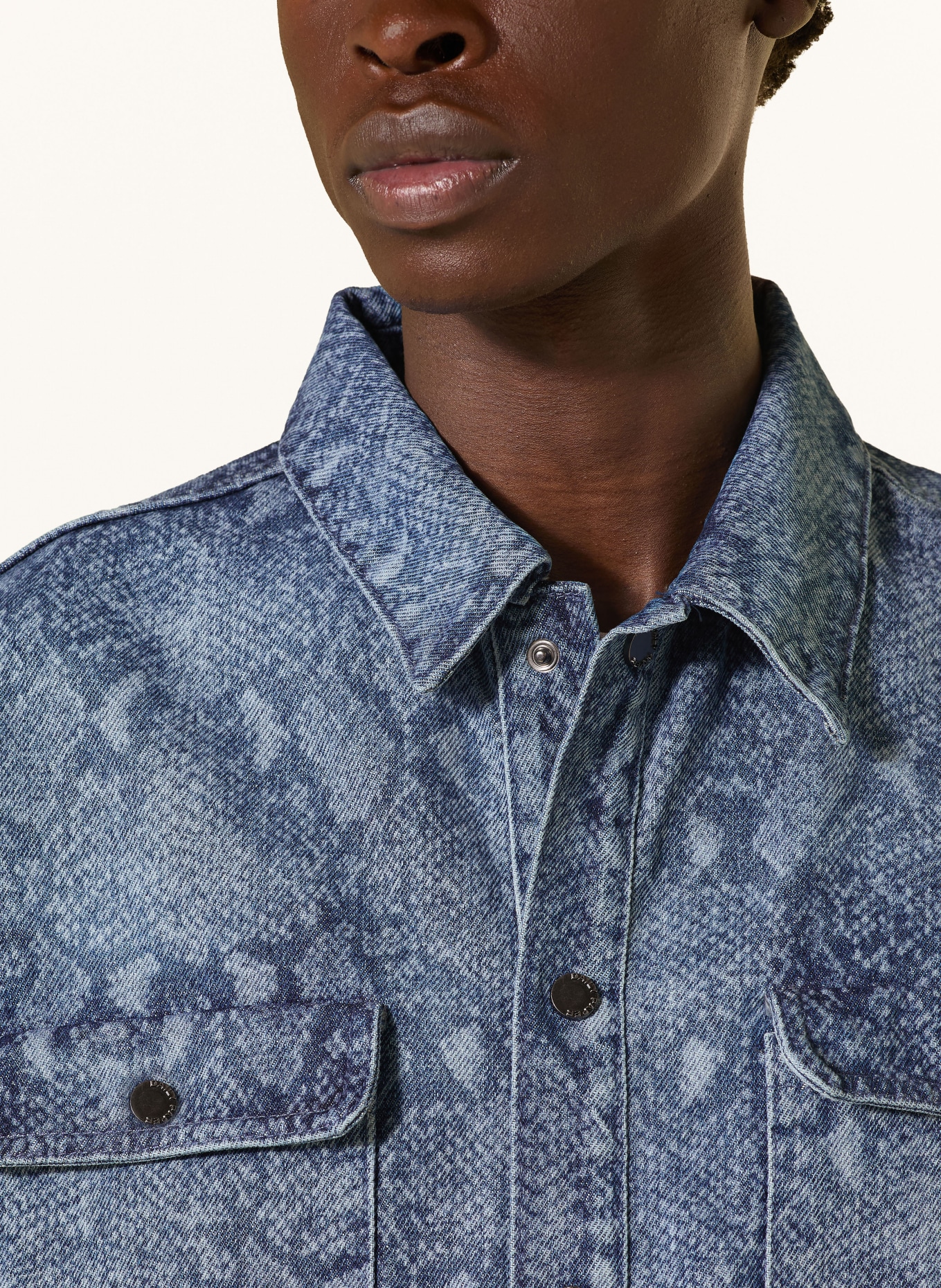 DAILY PAPER Jeans-Overjacket SNAKE LASER RAHUL: BLAU / HELLBLAU
