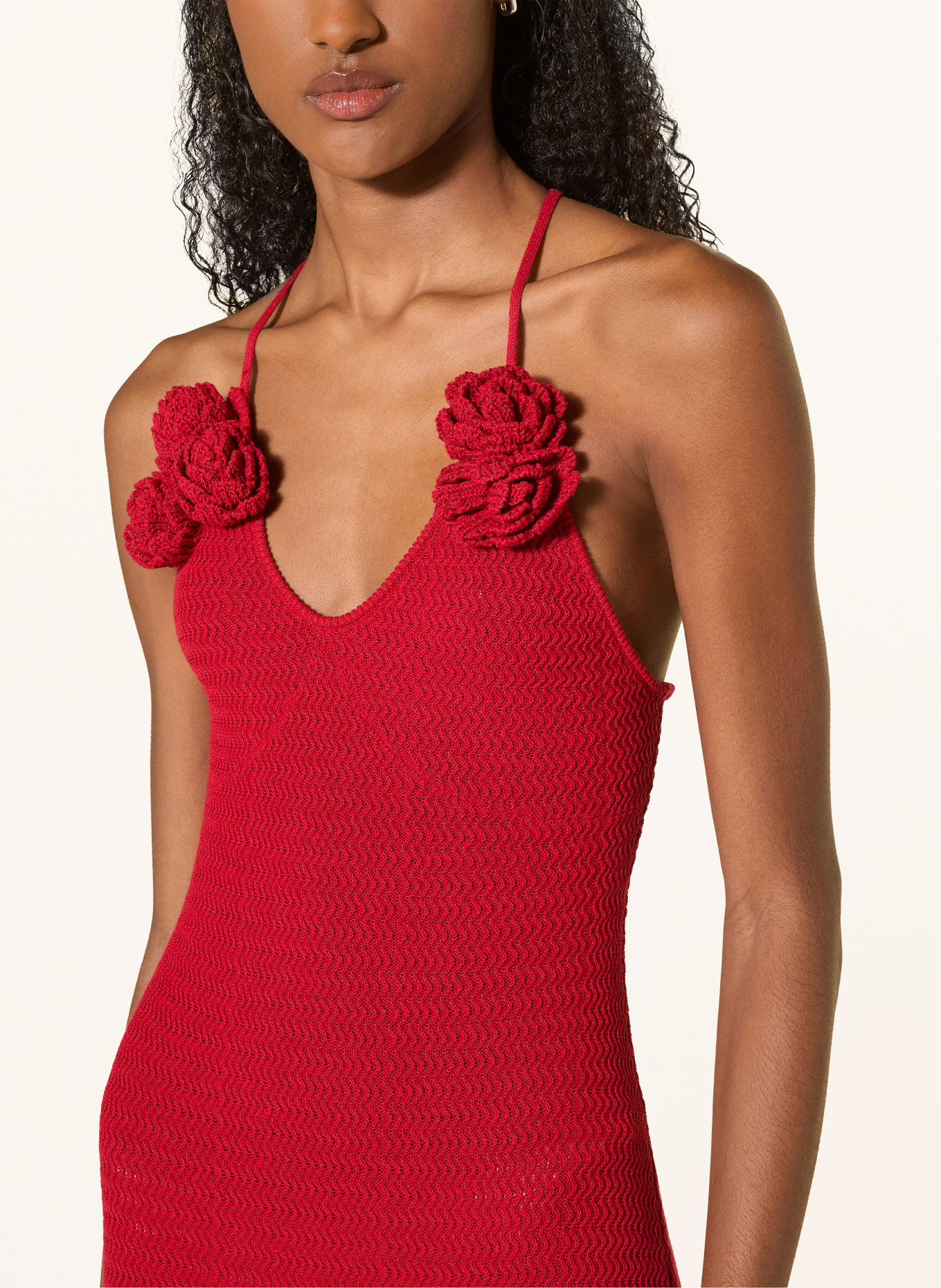 LeGer Studio Robe en maille LIA: ROUGE