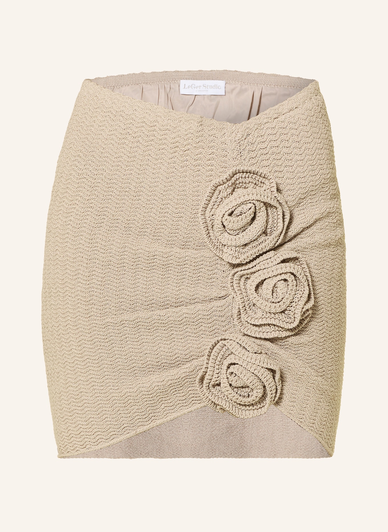 LeGer Studio LIA Knit Skirt: LIGHT GRAY
