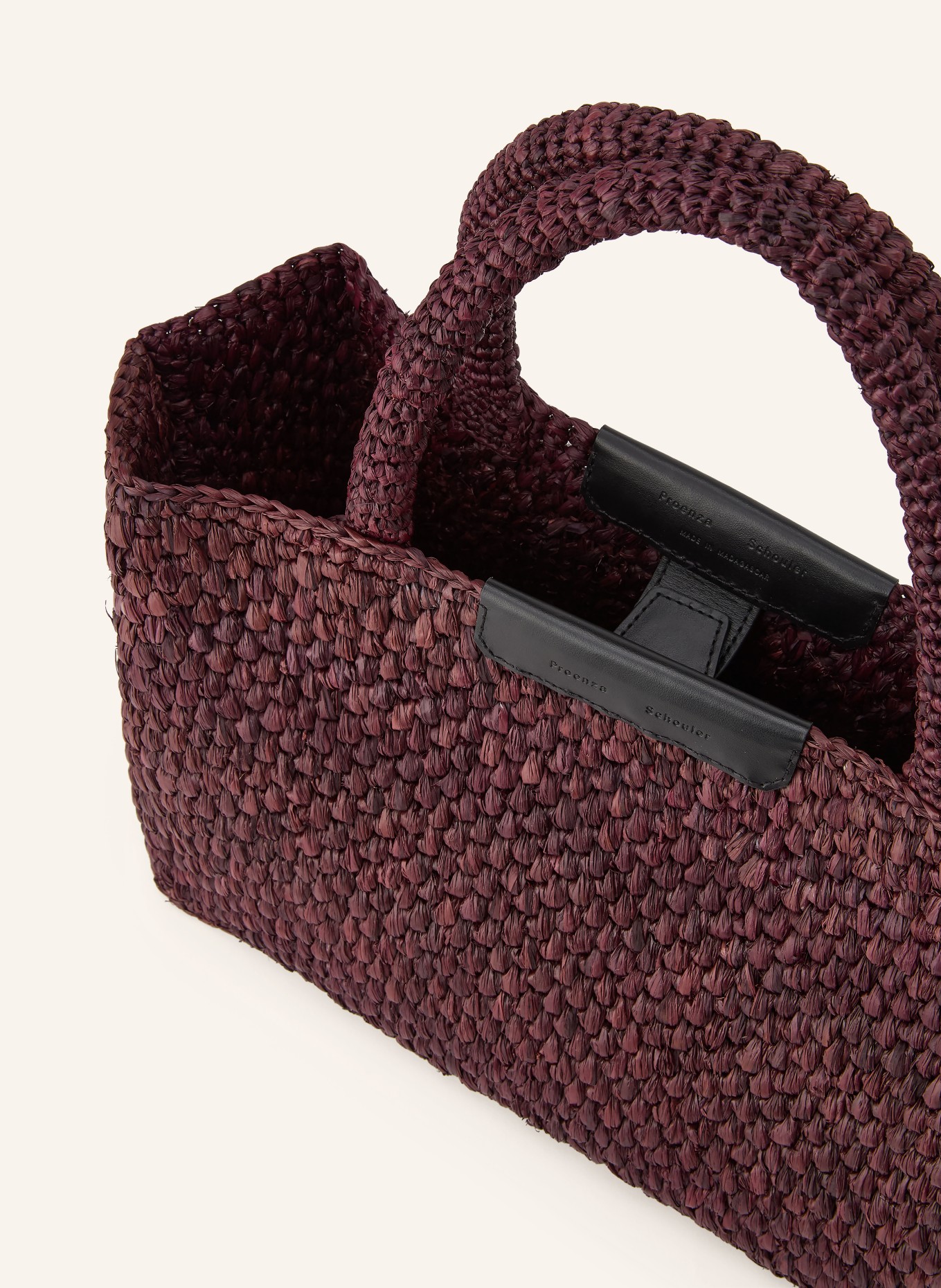 Proenza Schouler Shopper EAST WEST TOTE: DUNKELLILA / SCHWARZ