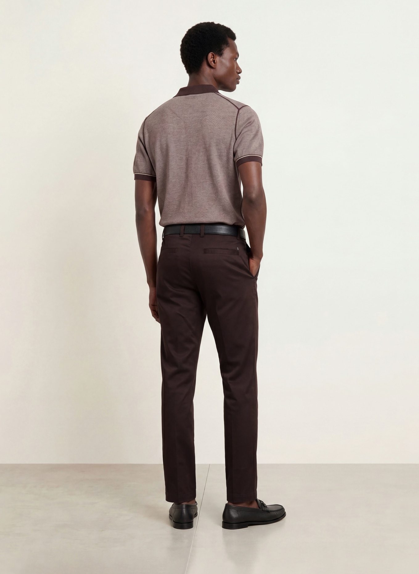 BOSS Broek KENT Straight Fit: MARRON FONCÉ