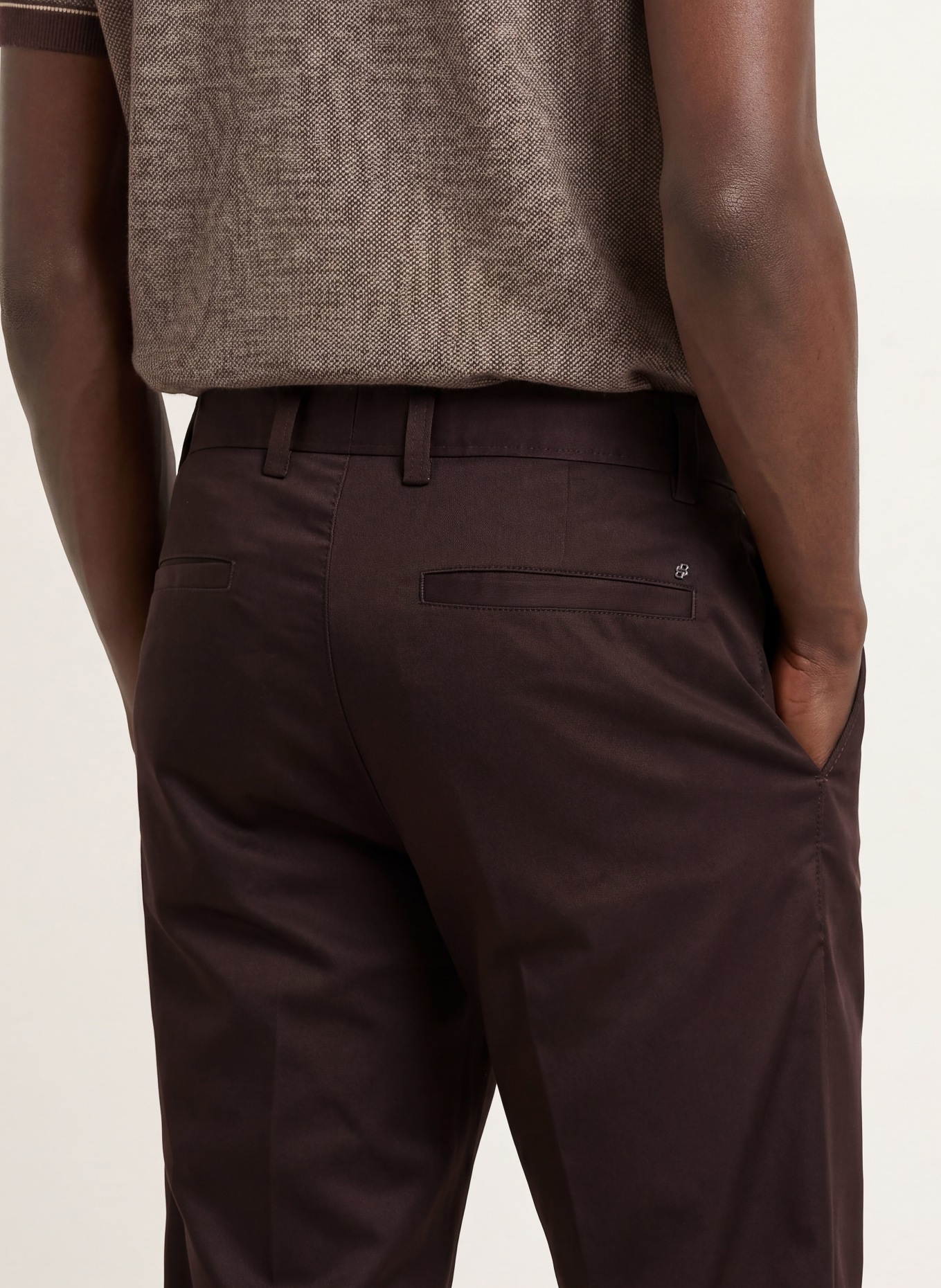 BOSS Broek KENT Straight Fit: MARRON FONCÉ