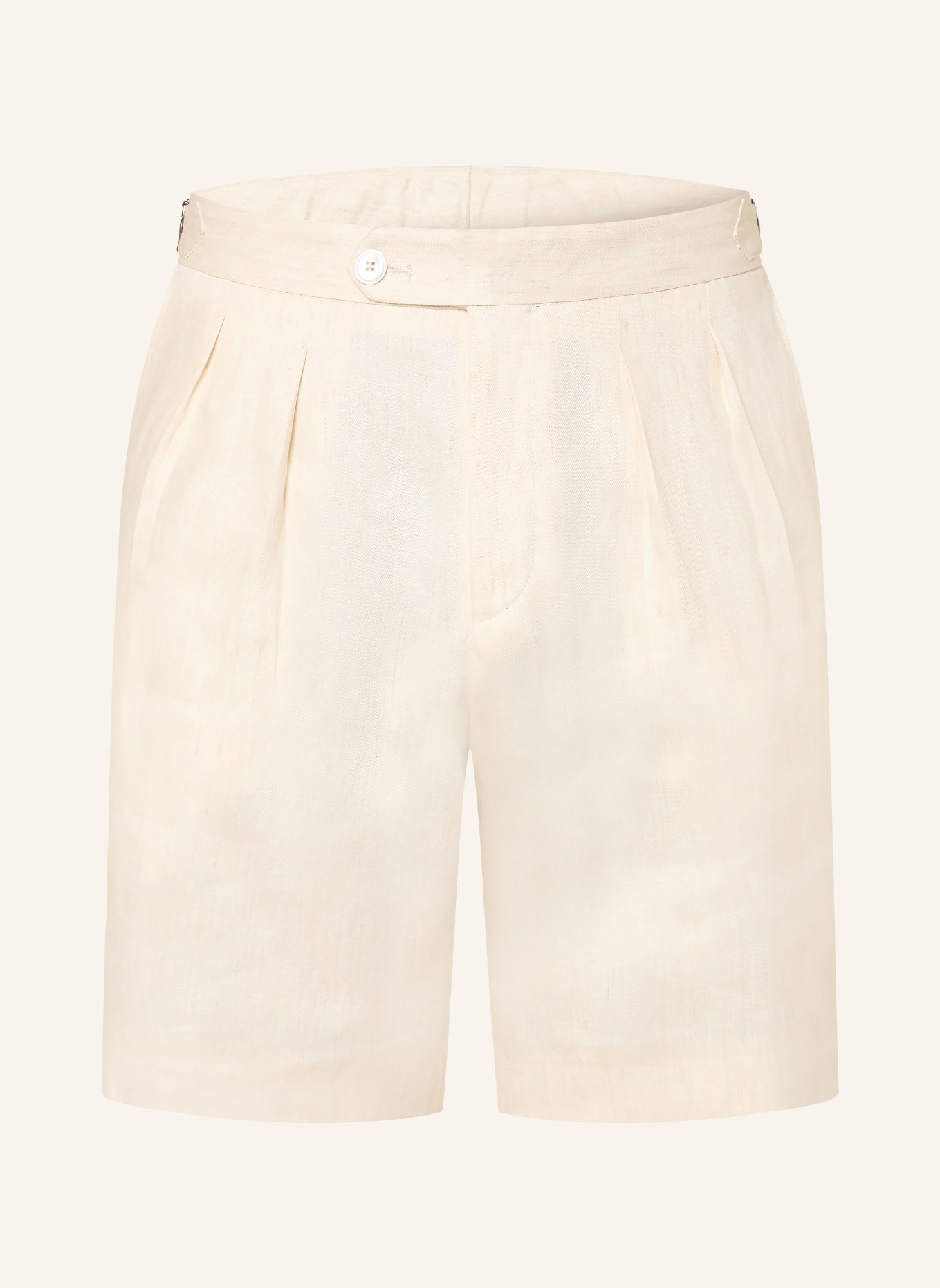 BOSS Leinenshorts PERIN Tapered Fit: BEIGE