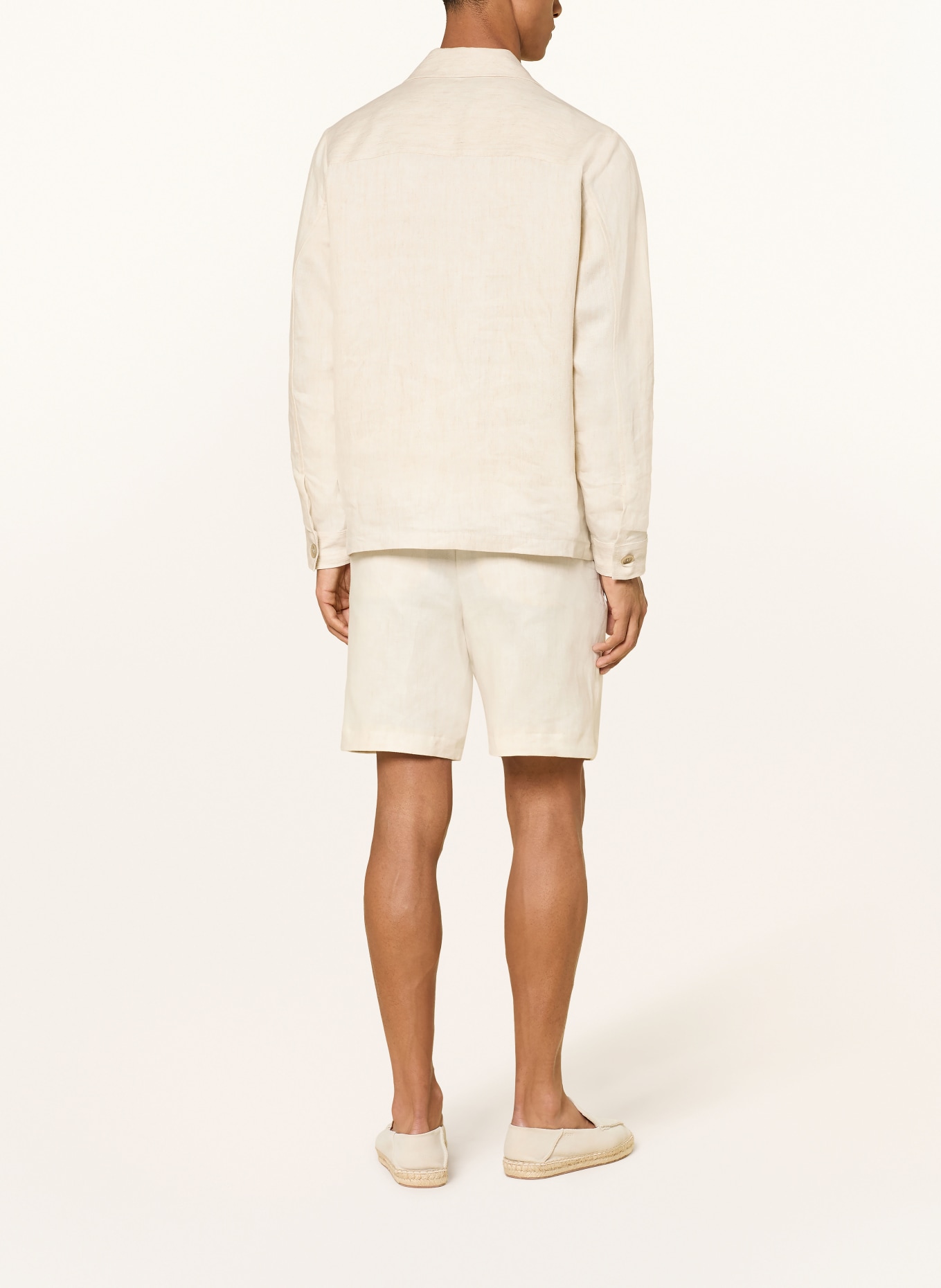 BOSS Leinenshorts PERIN Tapered Fit: BEIGE