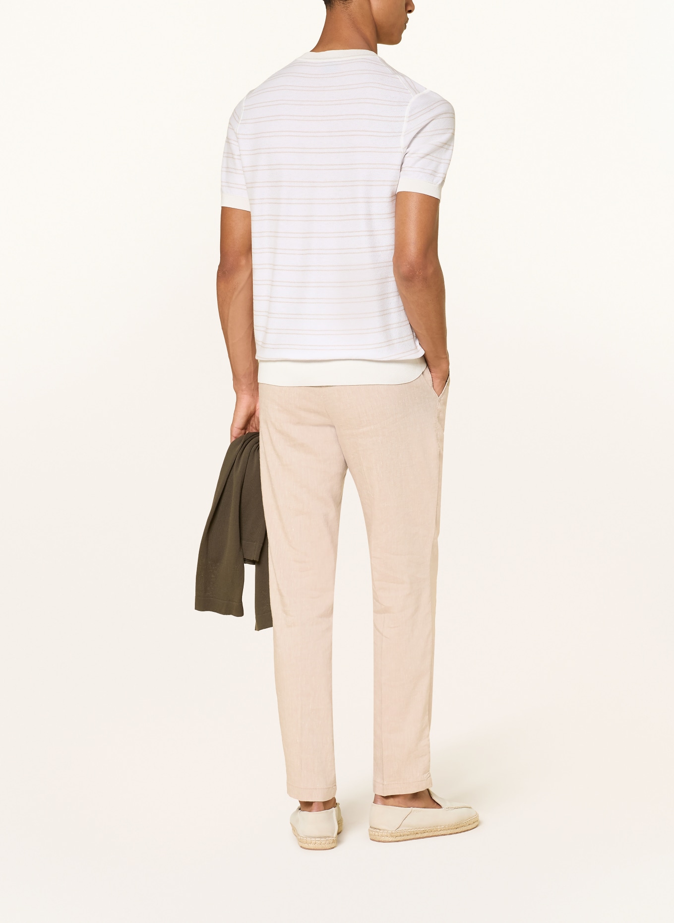 BOSS Hose KANE Extra Slim Fit mit Leinen: BEIGE