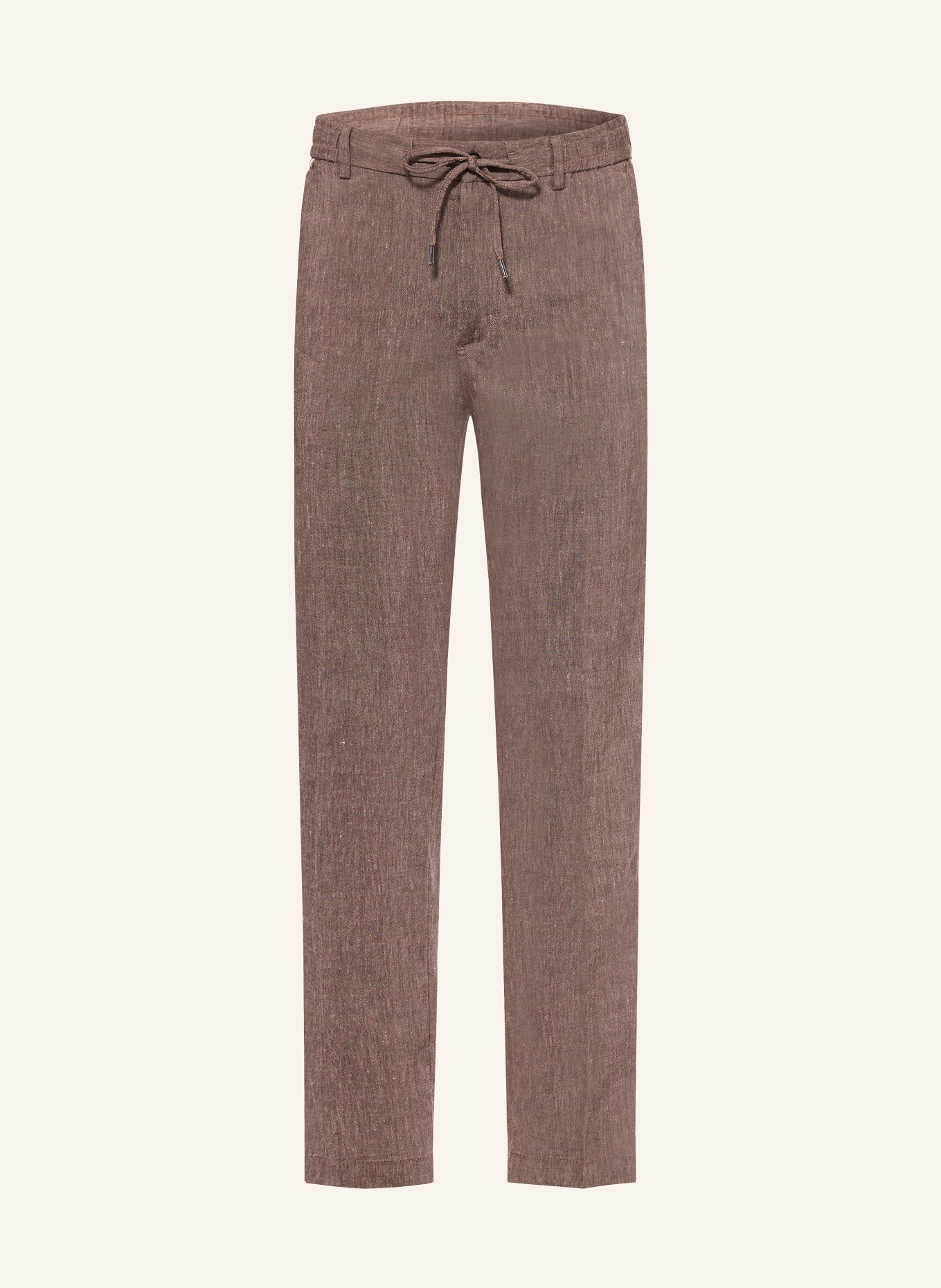 BOSS Broek KANE Extra Slim Fit met linnen: MARRON FONCÉ