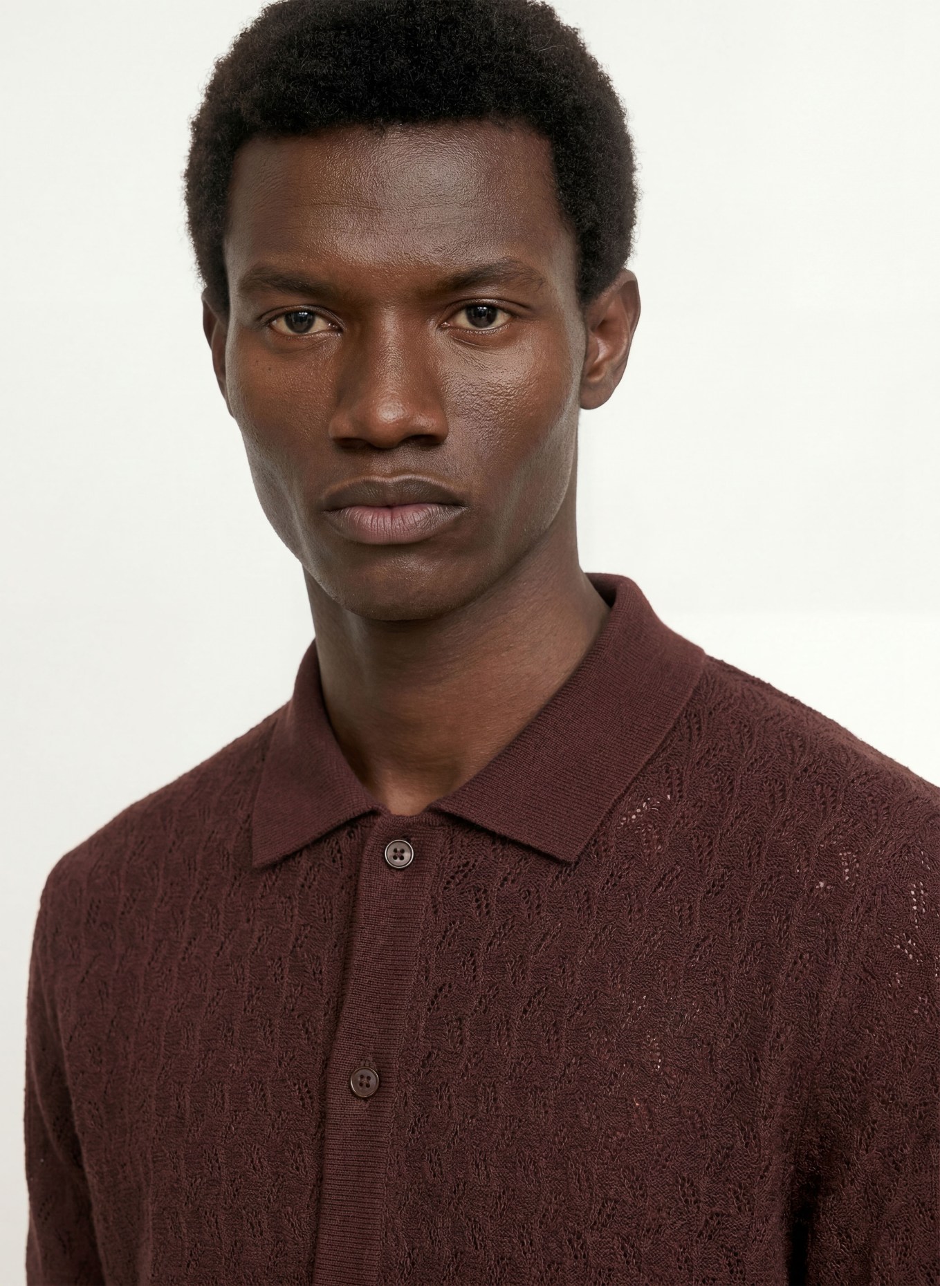 BOSS Strickhemd NAPPO Comfort Fit: DUNKELBRAUN