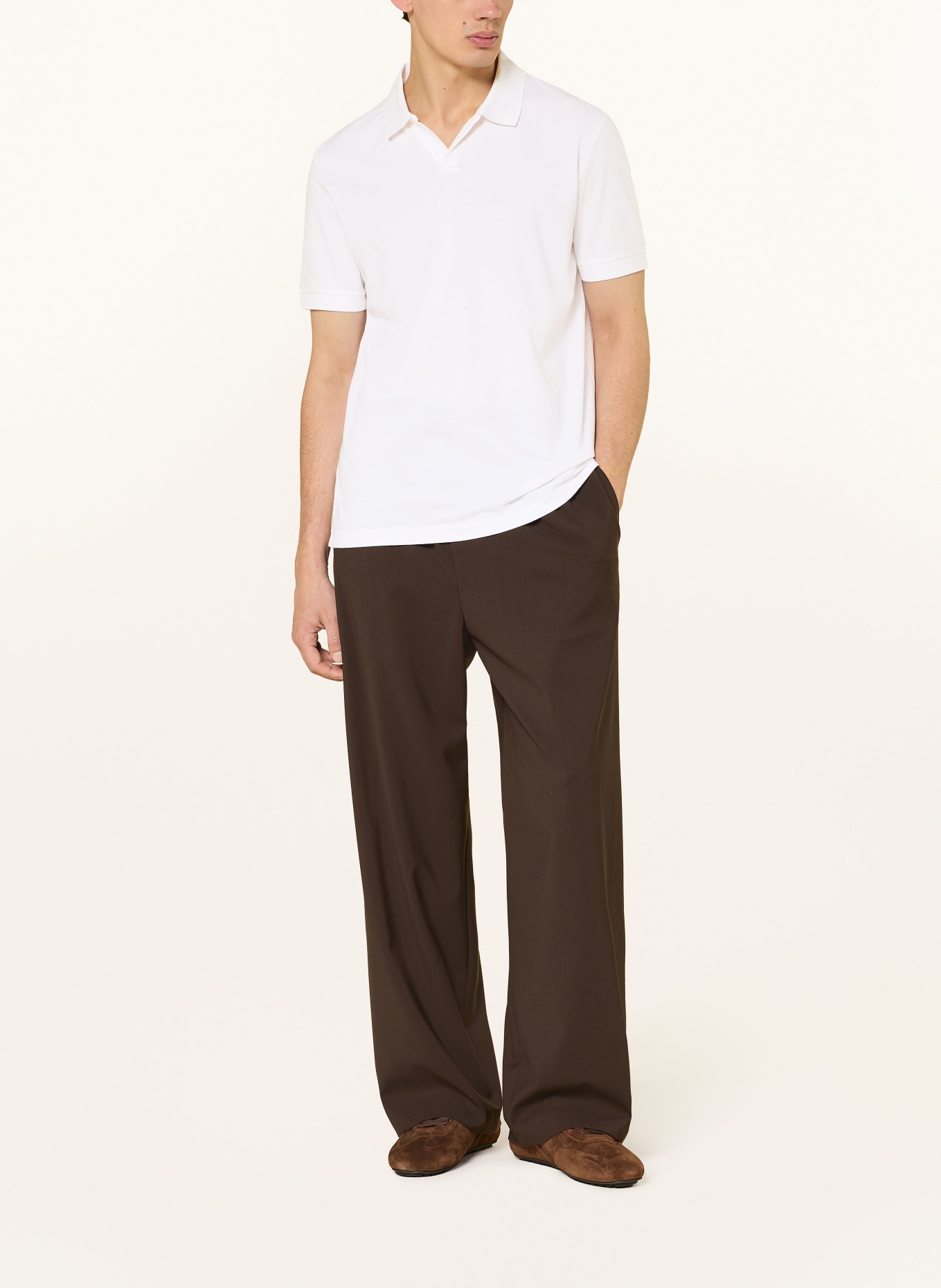 BOSS Jersey polo shirt: WHITE
