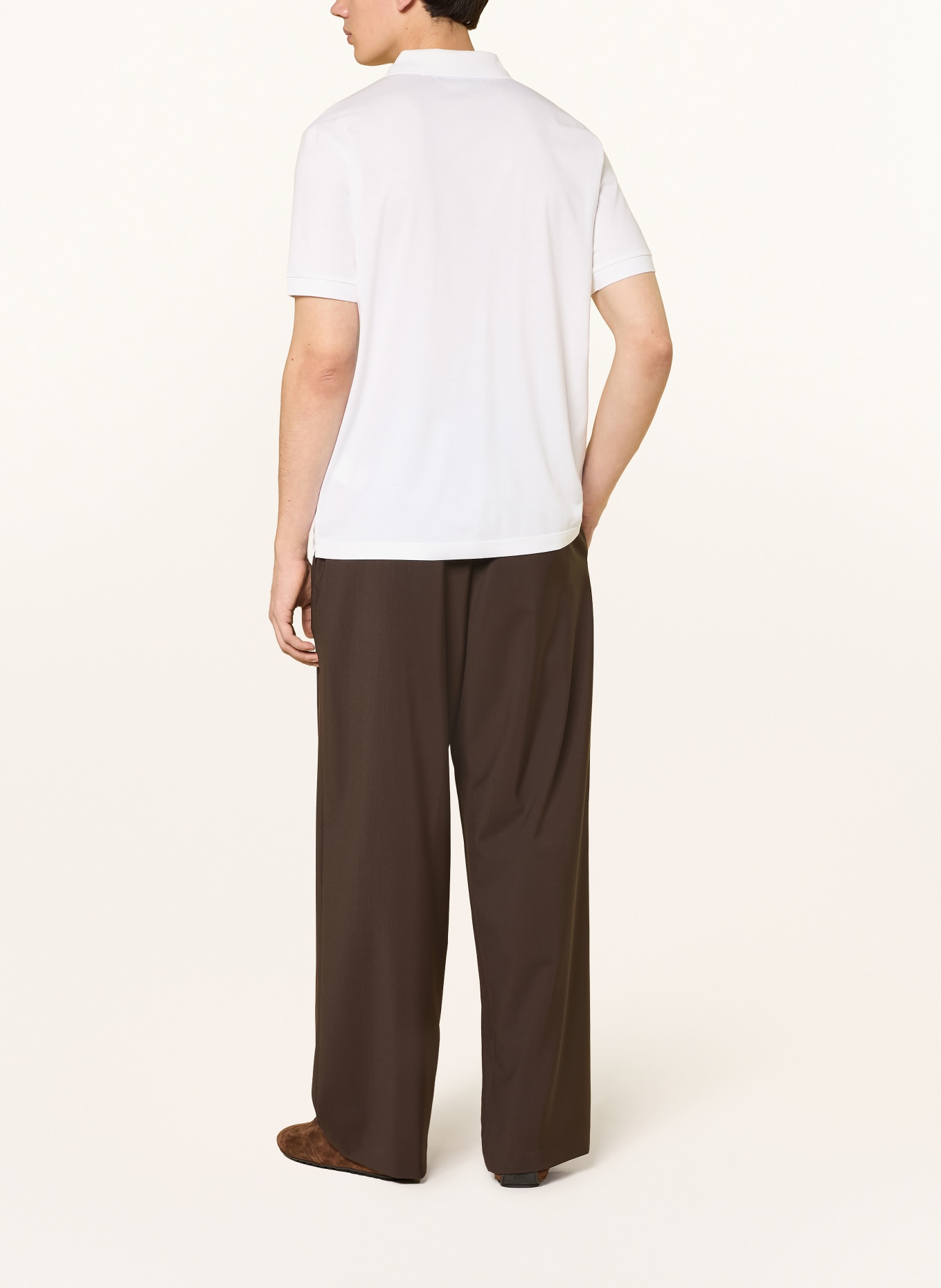 BOSS Jersey polo shirt: WHITE