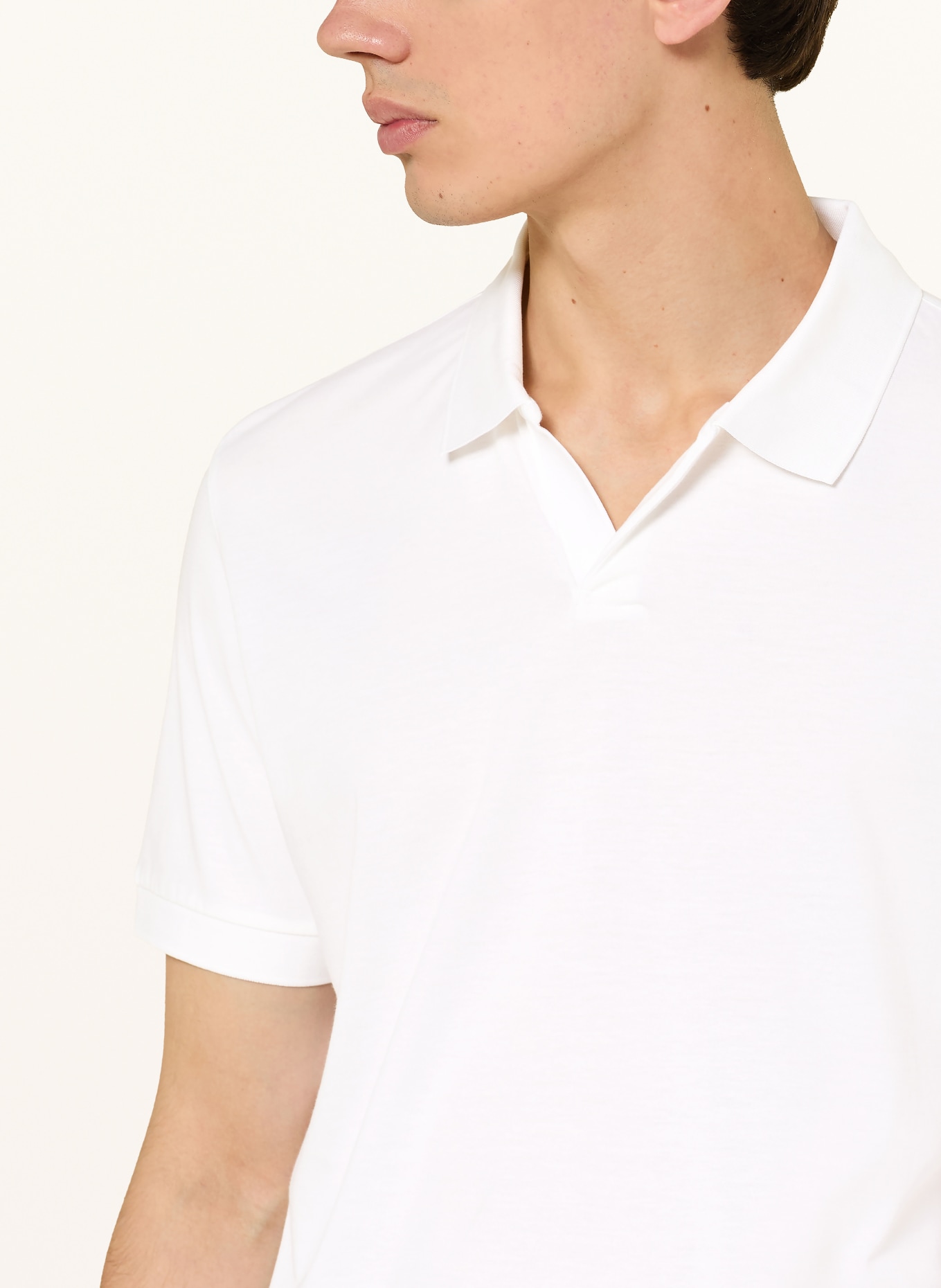 BOSS Jersey polo shirt: WHITE