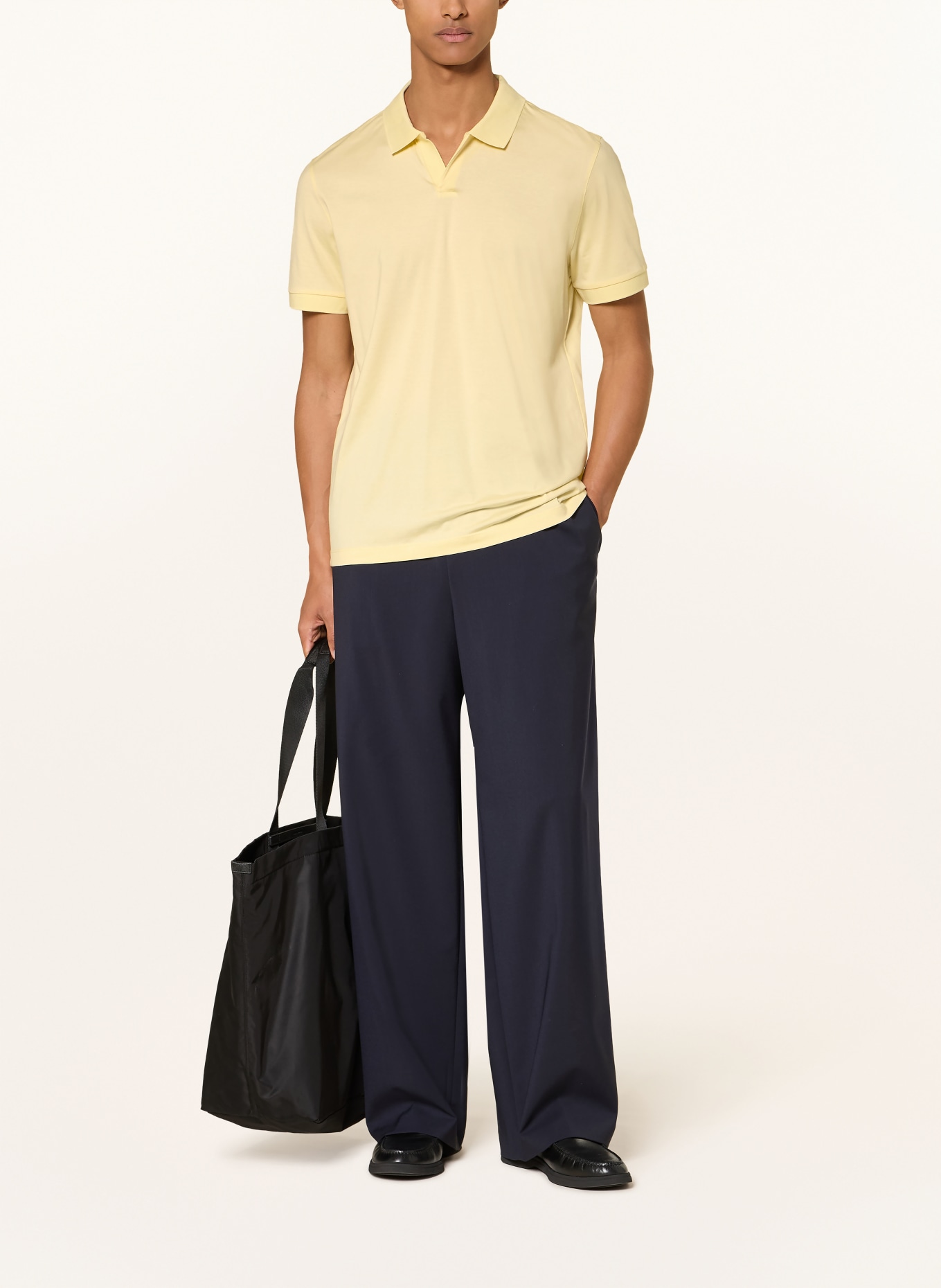 BOSS Jersey-poloshirt: LICHTGEEL