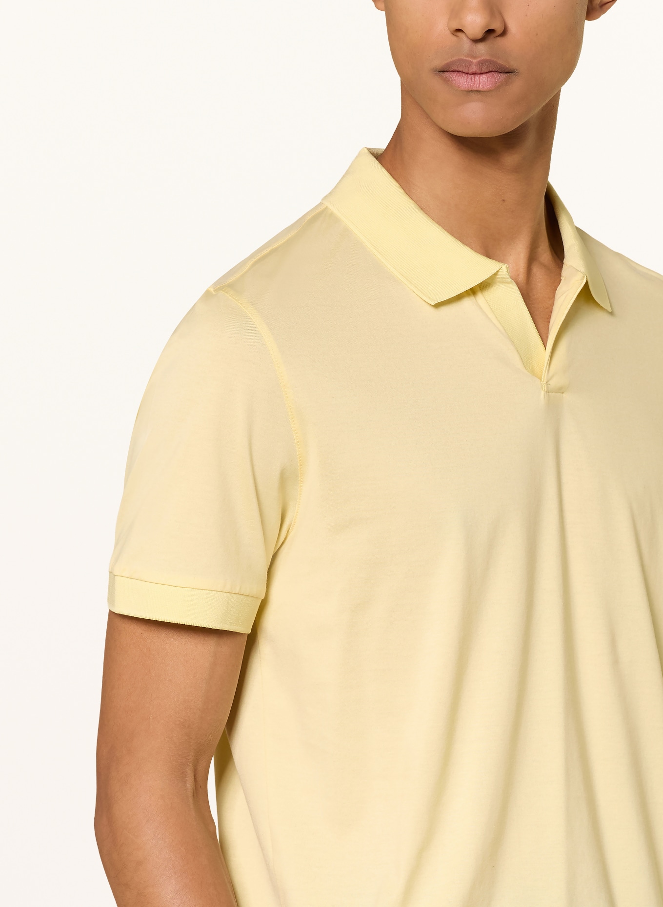 BOSS Jersey-poloshirt: LICHTGEEL