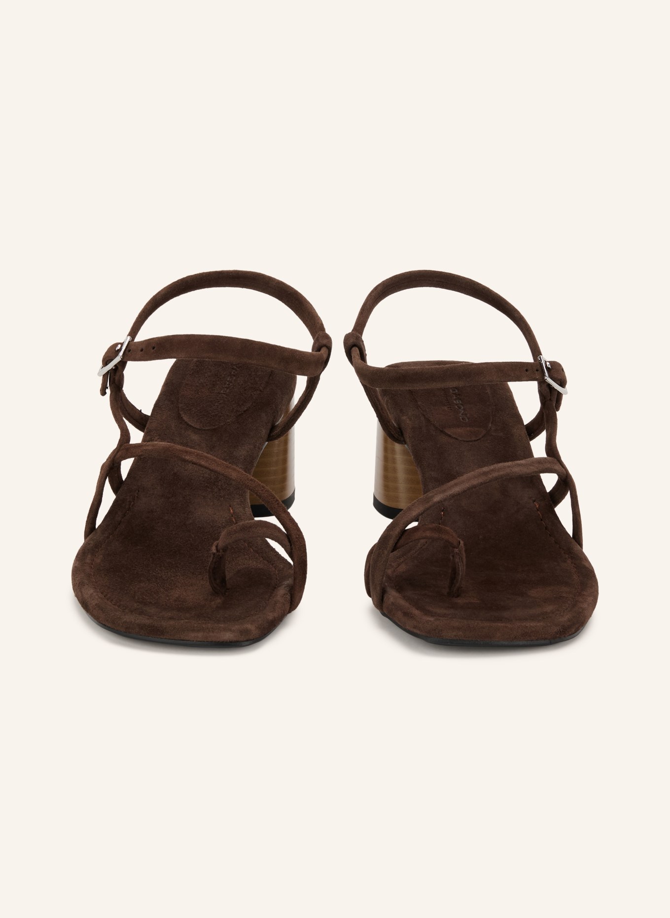 VAGABOND SHOEMAKERS EVIE toe-separator sandals: DARK BROWN