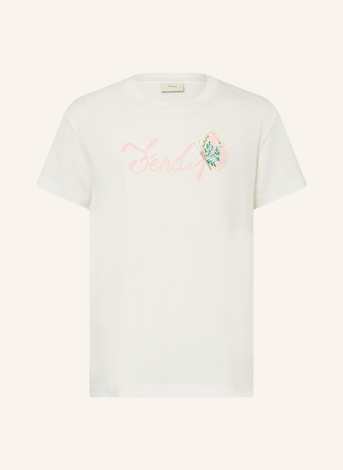 FENDI T-shirt TINTO: WHITE / PINK / GREEN