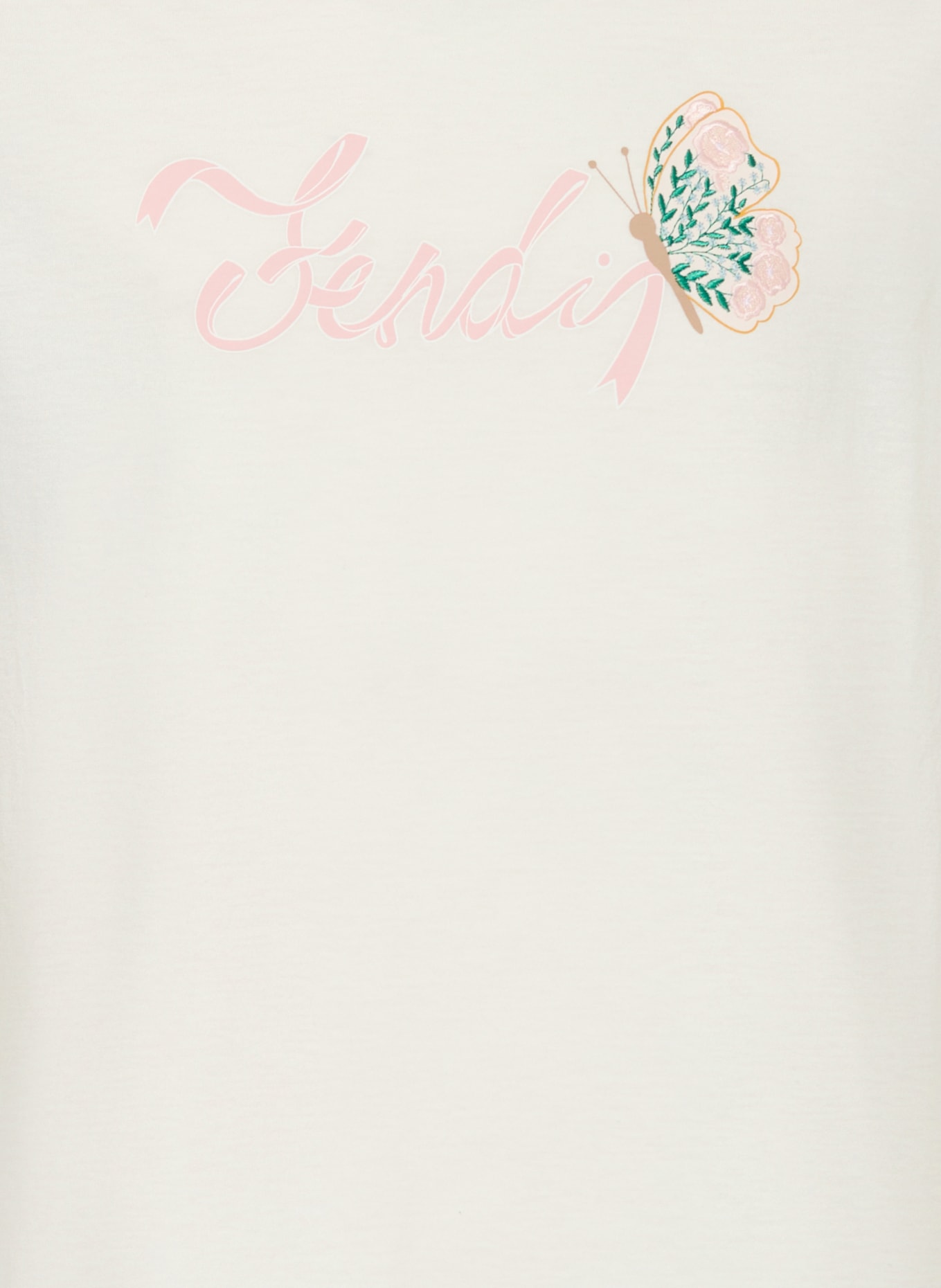 FENDI T-shirt TINTO: WHITE / PINK / GREEN