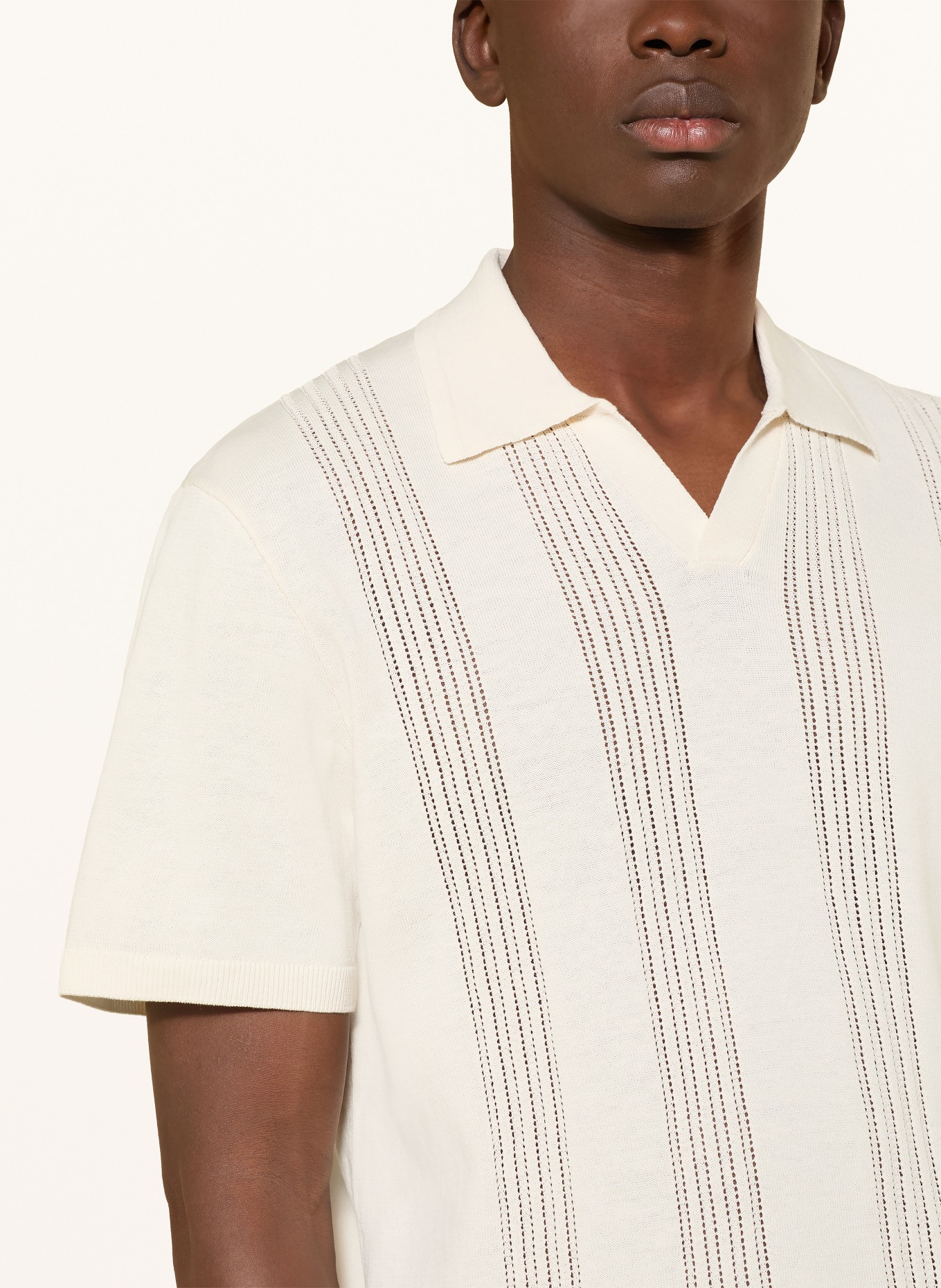 ARMEDANGELS Strick-Poloshirt: CREME