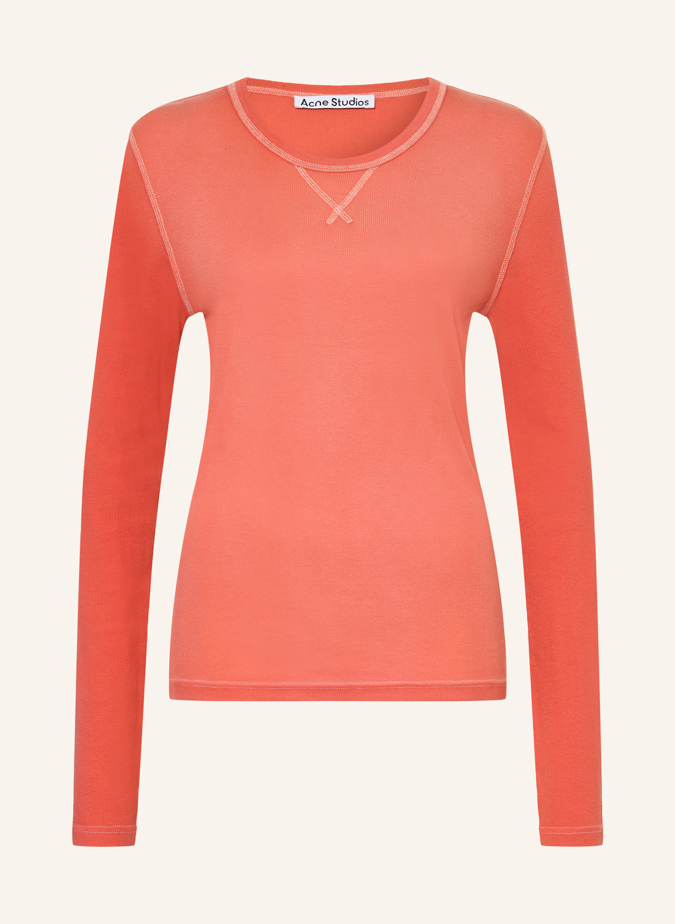 Acne Studios Long-sleeve: LIGHT RED / WHITE