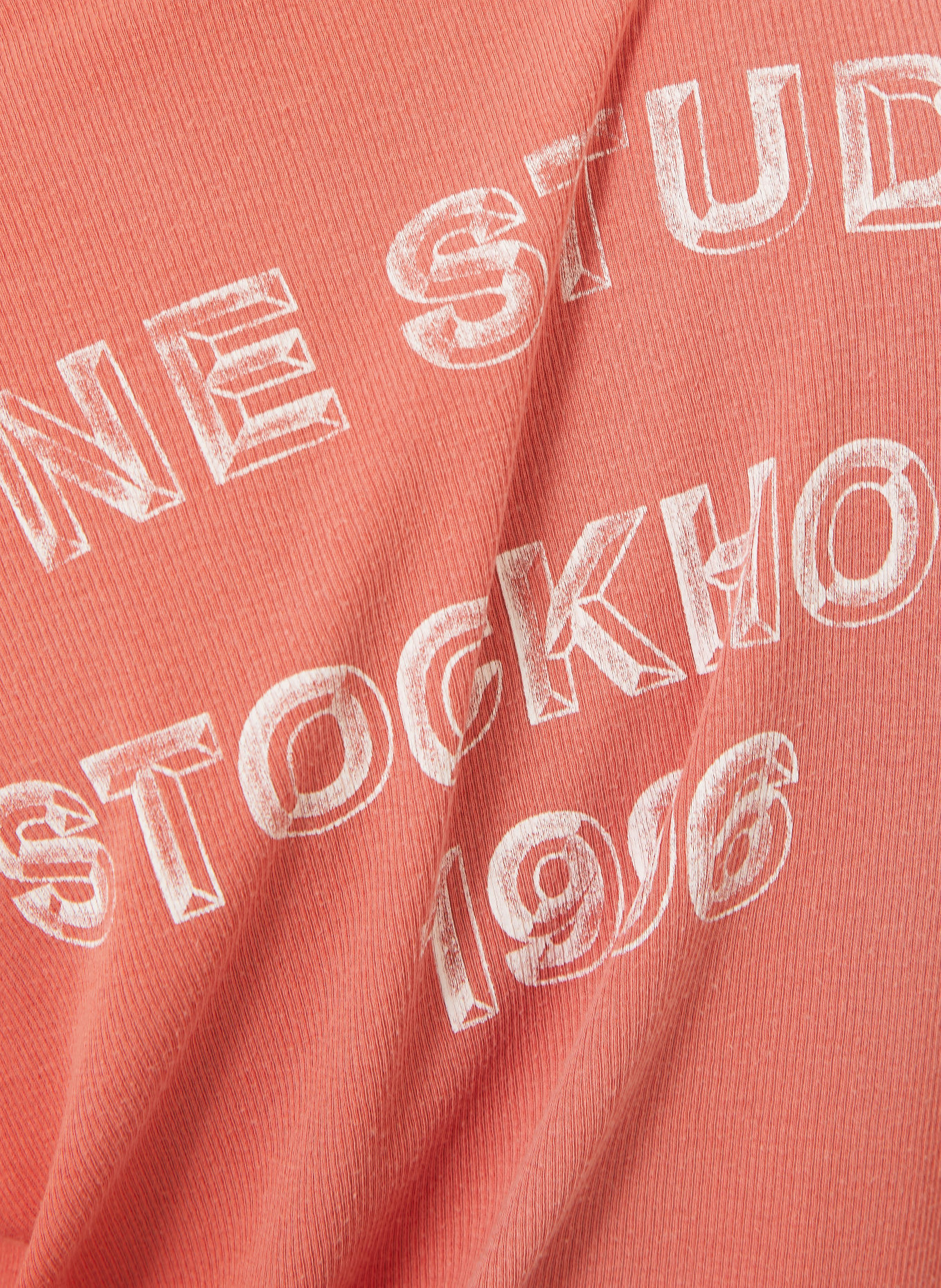 Acne Studios Long-sleeve: LIGHT RED / WHITE