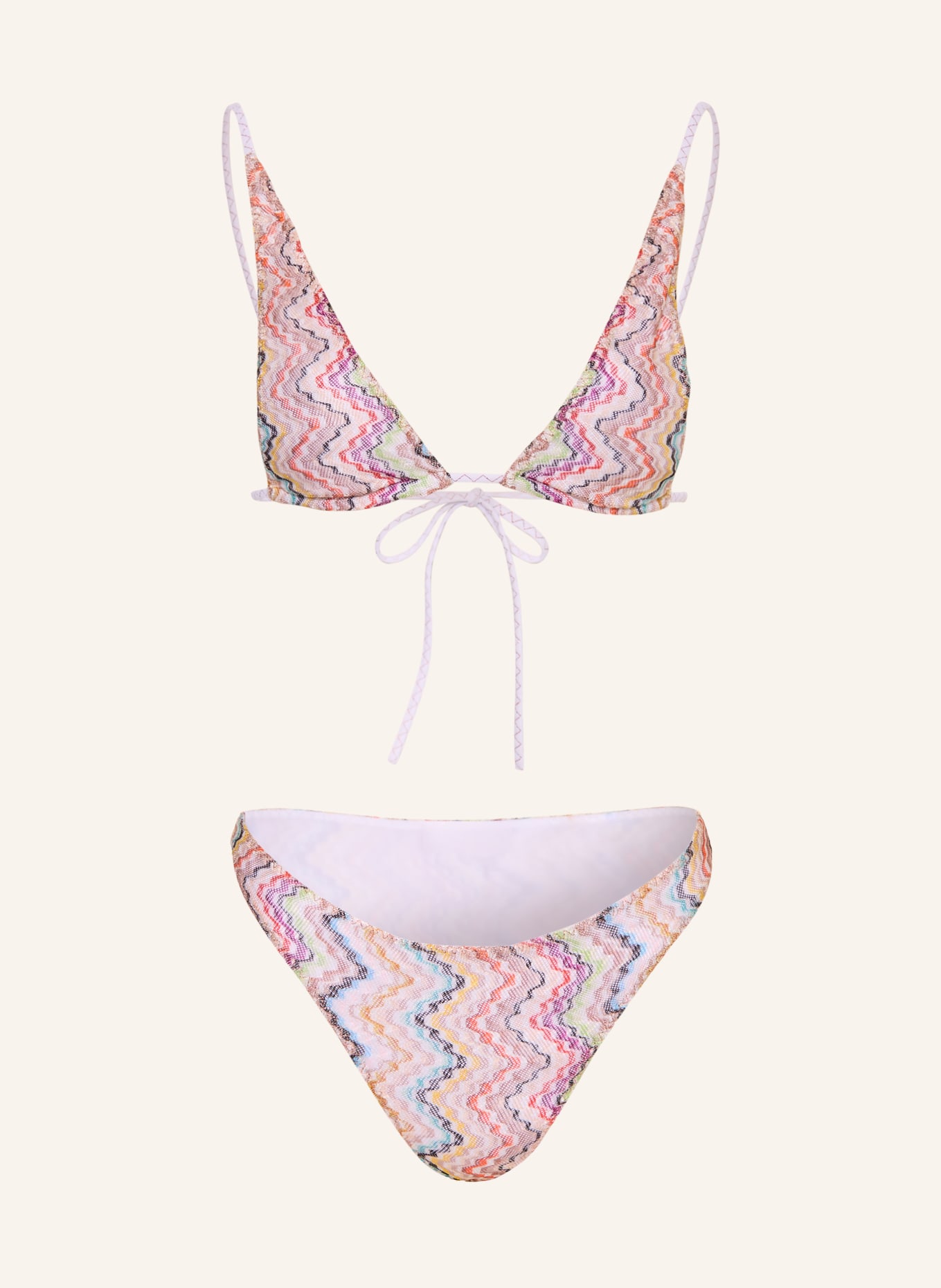 MISSONI Trojúhelníkové bikiny: BÍLÁ / ŽLUTÁ / TYRKYSOVÁ